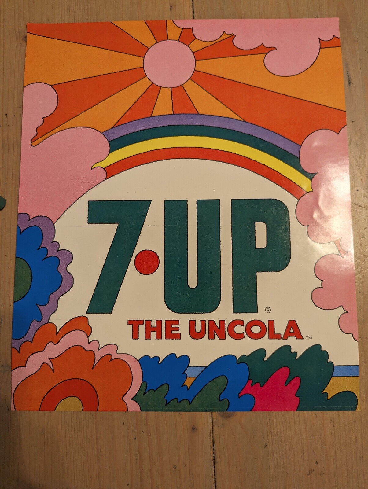 7-Up The Uncola psychedelic vintage decal- New, old stock - 10 7-Up The Uncola psychedelic vintage decal- New, old stock - 10