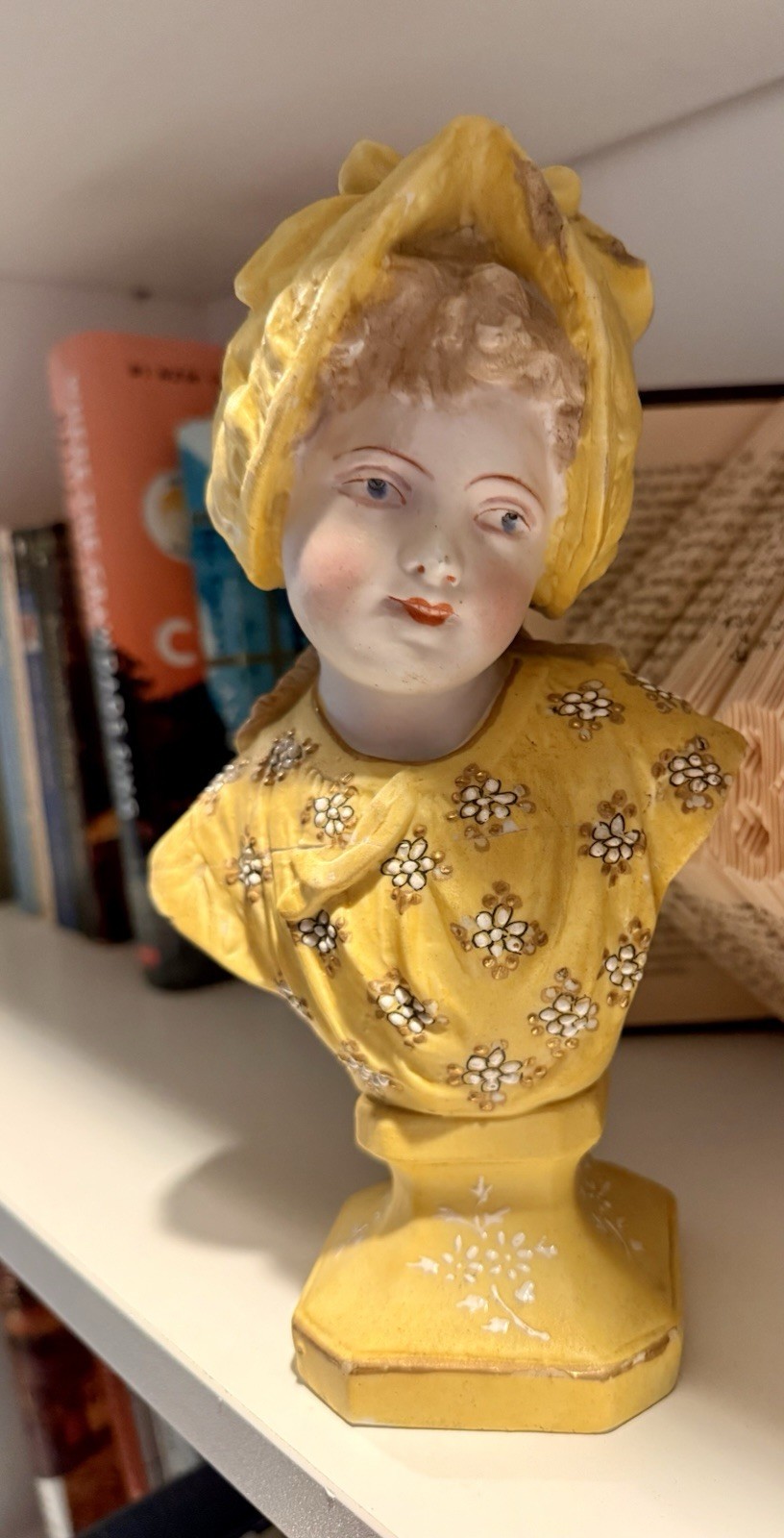 Antique French Mauger & Fils M&F Porcelain Bust – 19th Century 1880s Antique French Mauger & Fils M&F Porcelain Bust – 19th Century 1880s