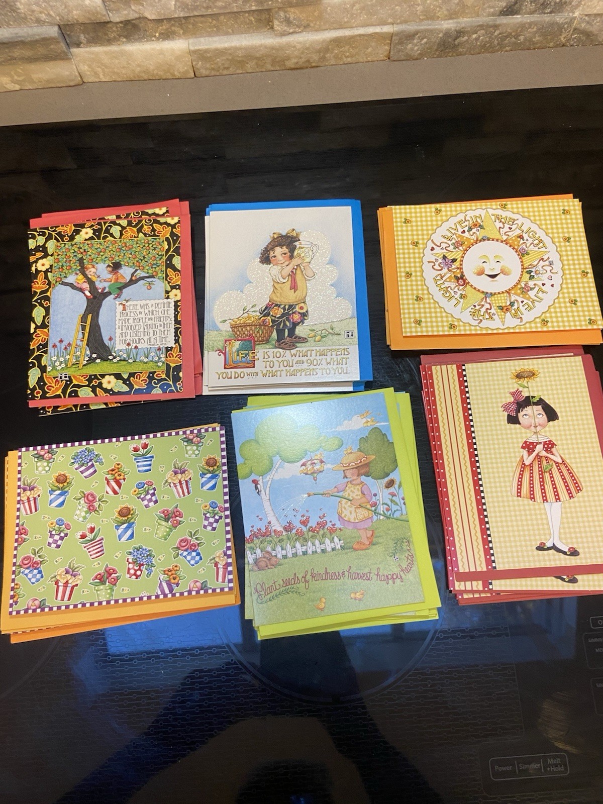 30 NOS 2011 Mary Engelbreit vintage greeting card Lot Beautiful Quotes  On Front