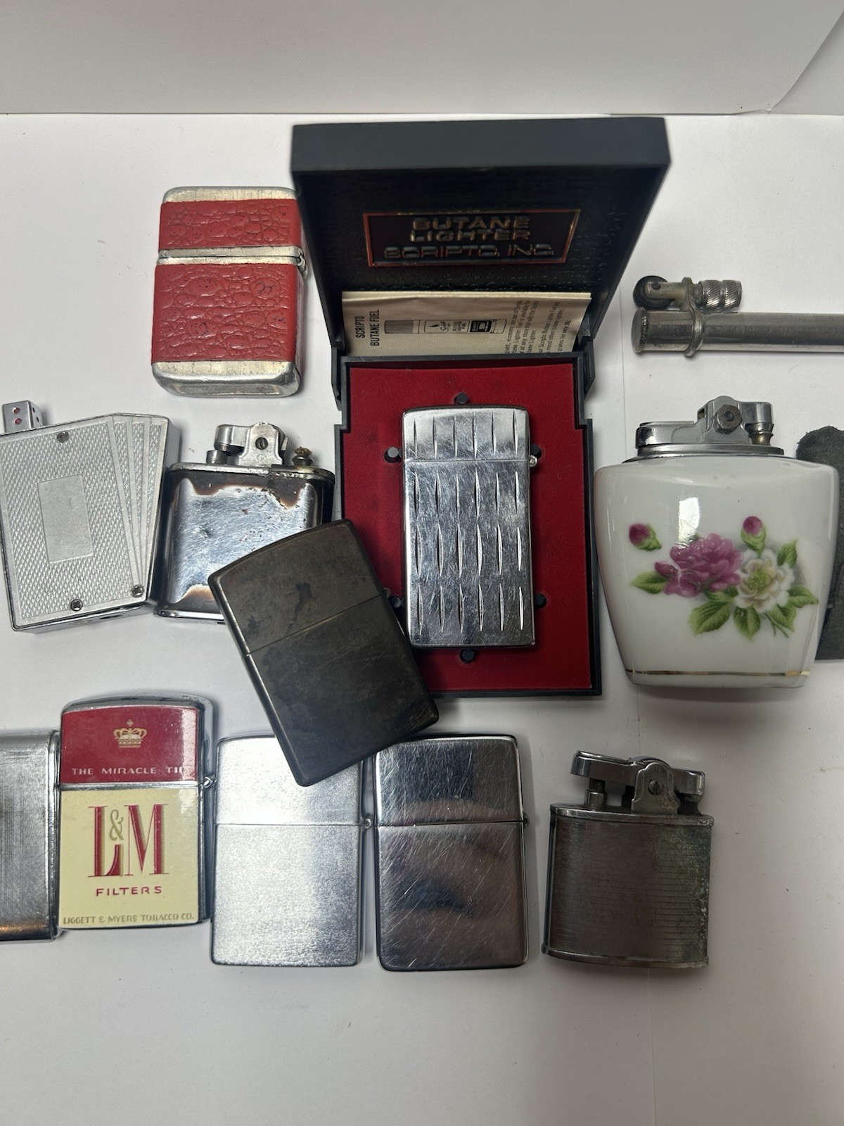 Vintage Zippo, Table Lighter & Advertising Lighters Lot/bundle Vintage Zippo, Table Lighter & Advertising Lighters Lot/bundle