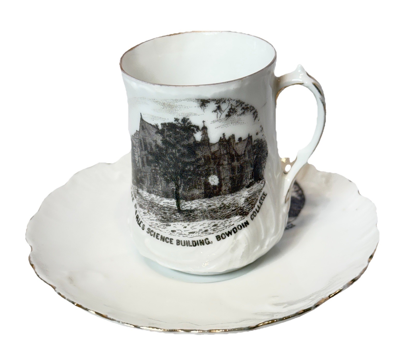 BRUNSWICK MAINE ME Antique BOWDOIN COLLEGE Souvenir TRINKET TEA CUP BRUNSWICK MAINE ME Antique BOWDOIN COLLEGE Souvenir TRINKET TEA CUP