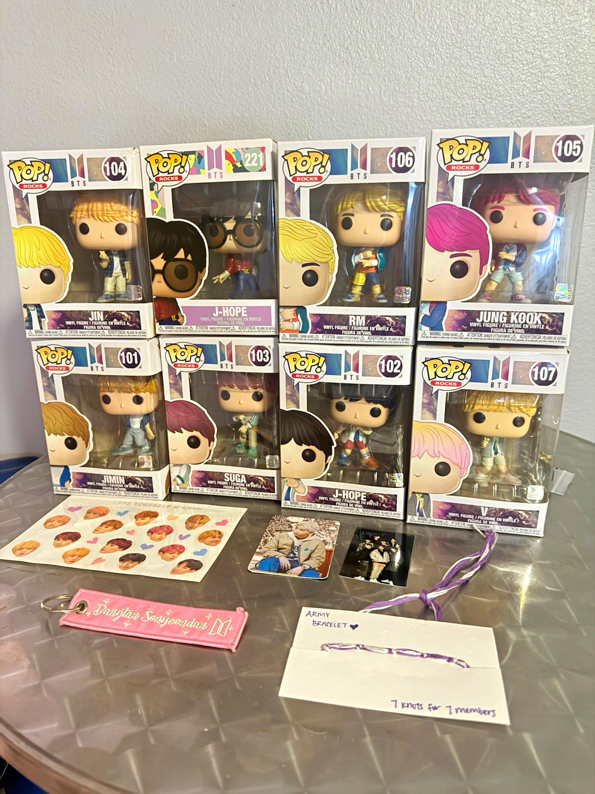 Funko Pop Rocks BTS 7-Pack Mixed Lot Vinyl Figures Boxed Original Unopened Funko Pop Rocks BTS 7-Pack Mixed Lot Vinyl Figures Boxed Original Unopened
