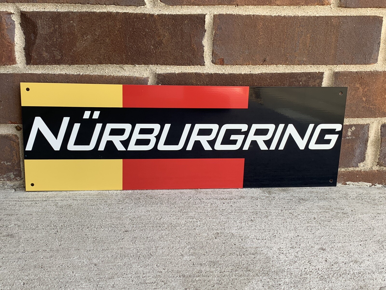 Nurburgring racing garage sign BMW Porsche mercedes baked Nurburgring racing garage sign BMW Porsche mercedes baked