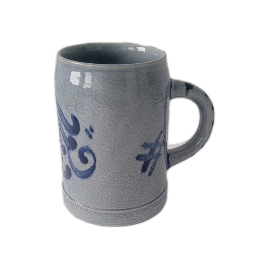 Vintage Thewalt Blue Stoneware 0.5L Stein Western Germany 5” Vintage Thewalt Blue Stoneware 0.5L Stein Western Germany 5”
