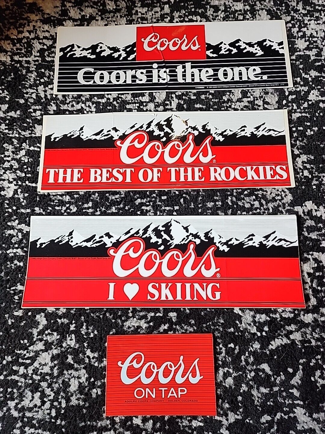 Vintage 1980's Adolph Coors Beer lot of 4 Stickers NOS Breweriana RARE Collect