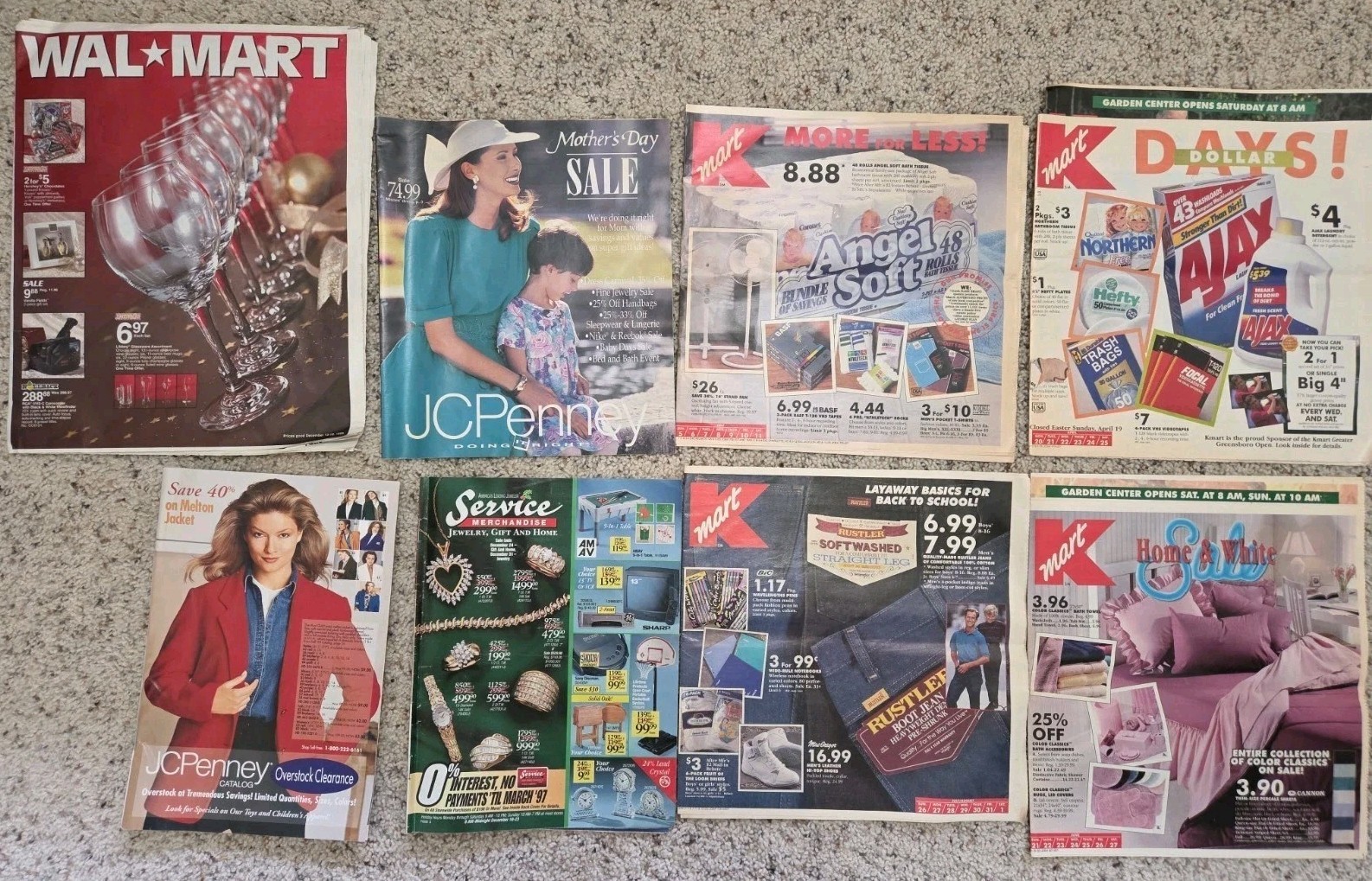 Vtg 90's Catalog Insert Circular Lot JCPenney Walmart Kmart Service Merchandise Vtg 90's Catalog Insert Circular Lot JCPenney Walmart Kmart Service Merchandise