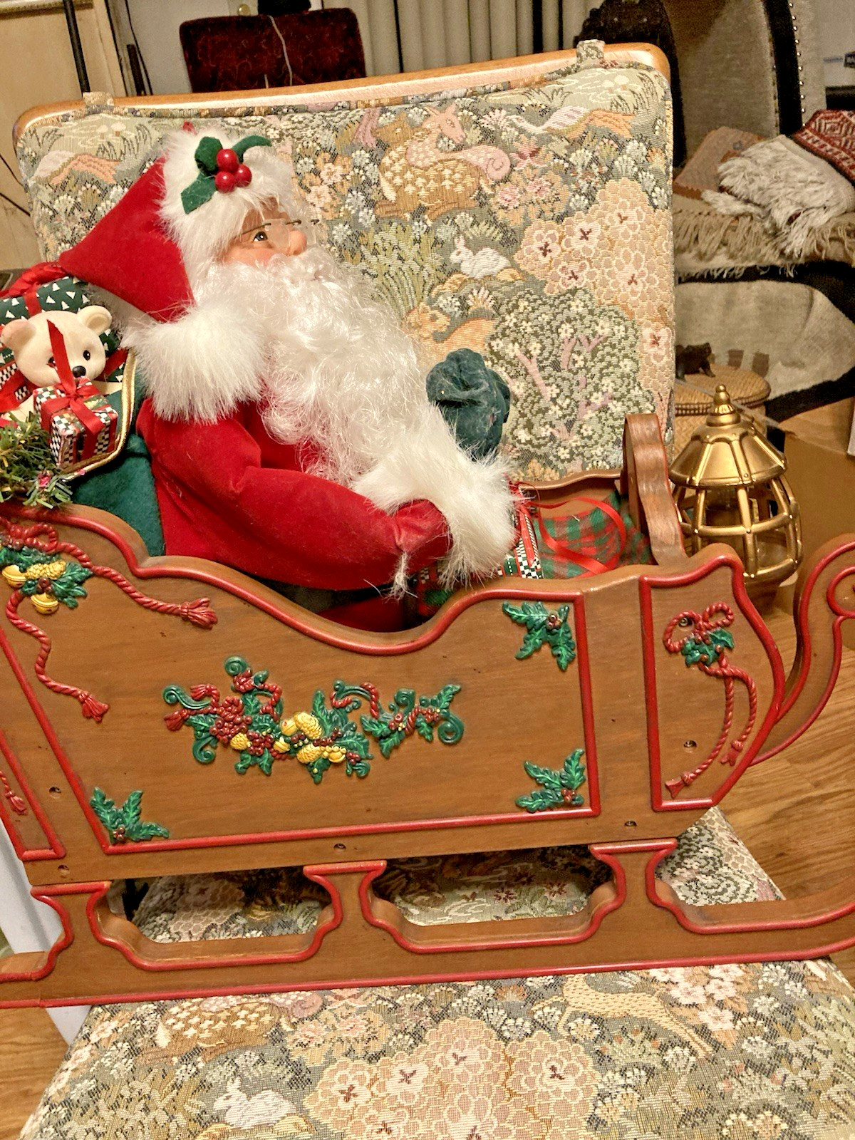 Vintage LARGE Santa Sleigh 24\ Vintage LARGE Santa Sleigh 24\