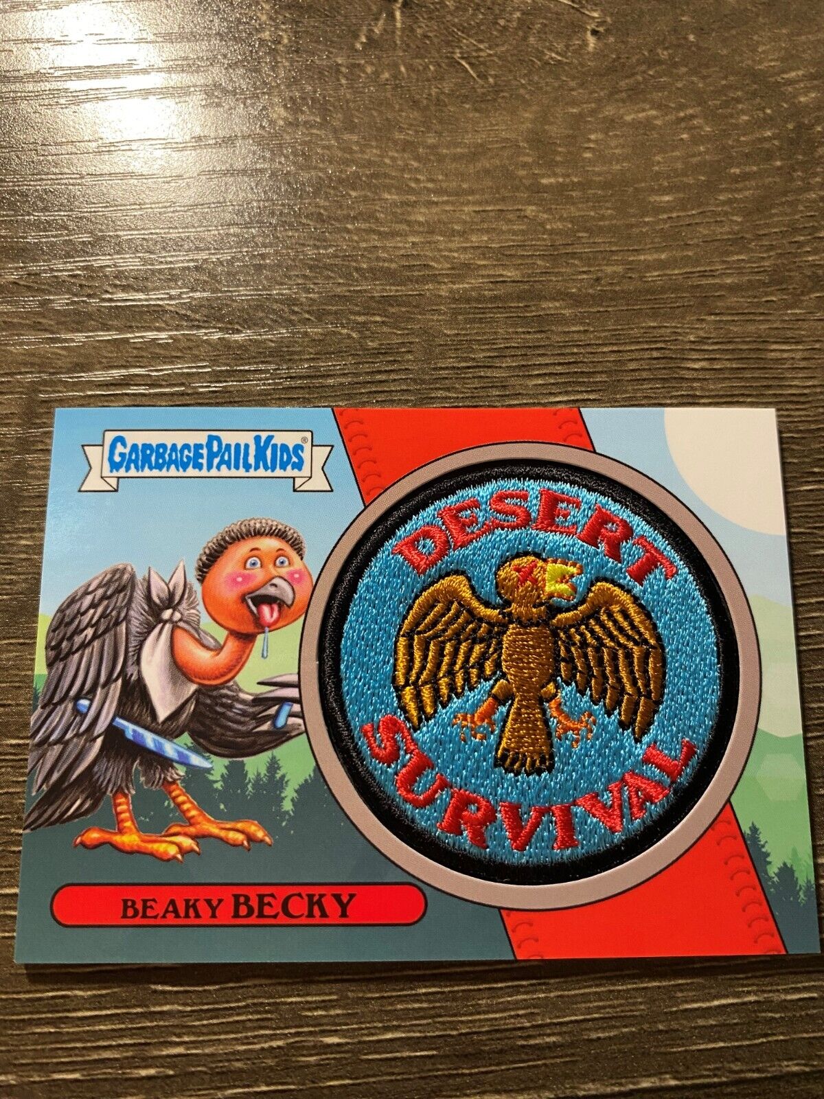 GARBAGE PAIL KIDS AT PLAY 2024 PATCH CARD P-RS BEAKY BECKY 13/75 RED