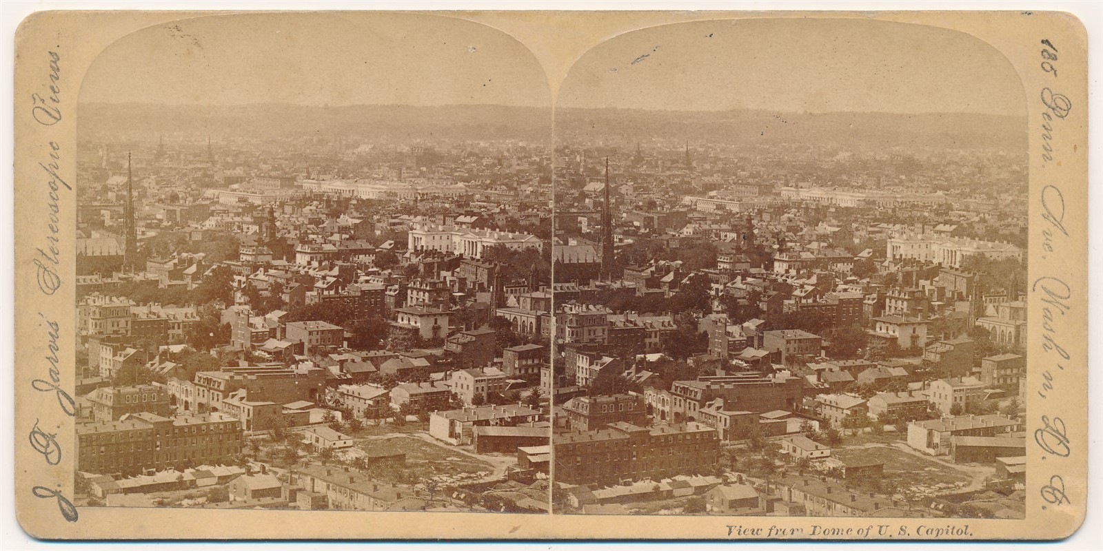 WASHINGTON DC STEREOVIEW - Panorama from Capitol Dome - JF Jarvis WASHINGTON DC STEREOVIEW - Panorama from Capitol Dome - JF Jarvis