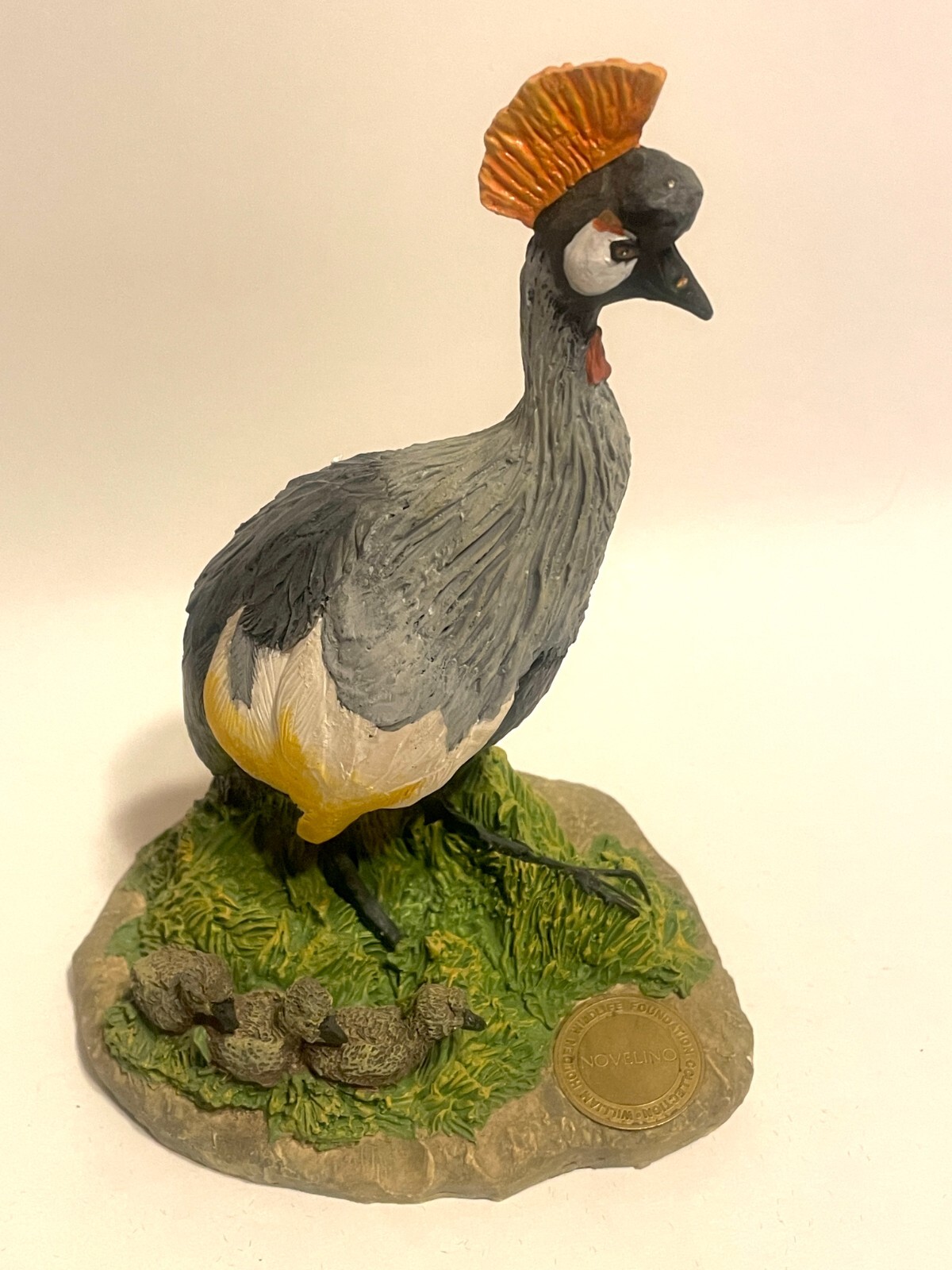 Vtg 1990 William Holden Wildlife Foundation ~ Crested Crane & Babies ~ #637/9500