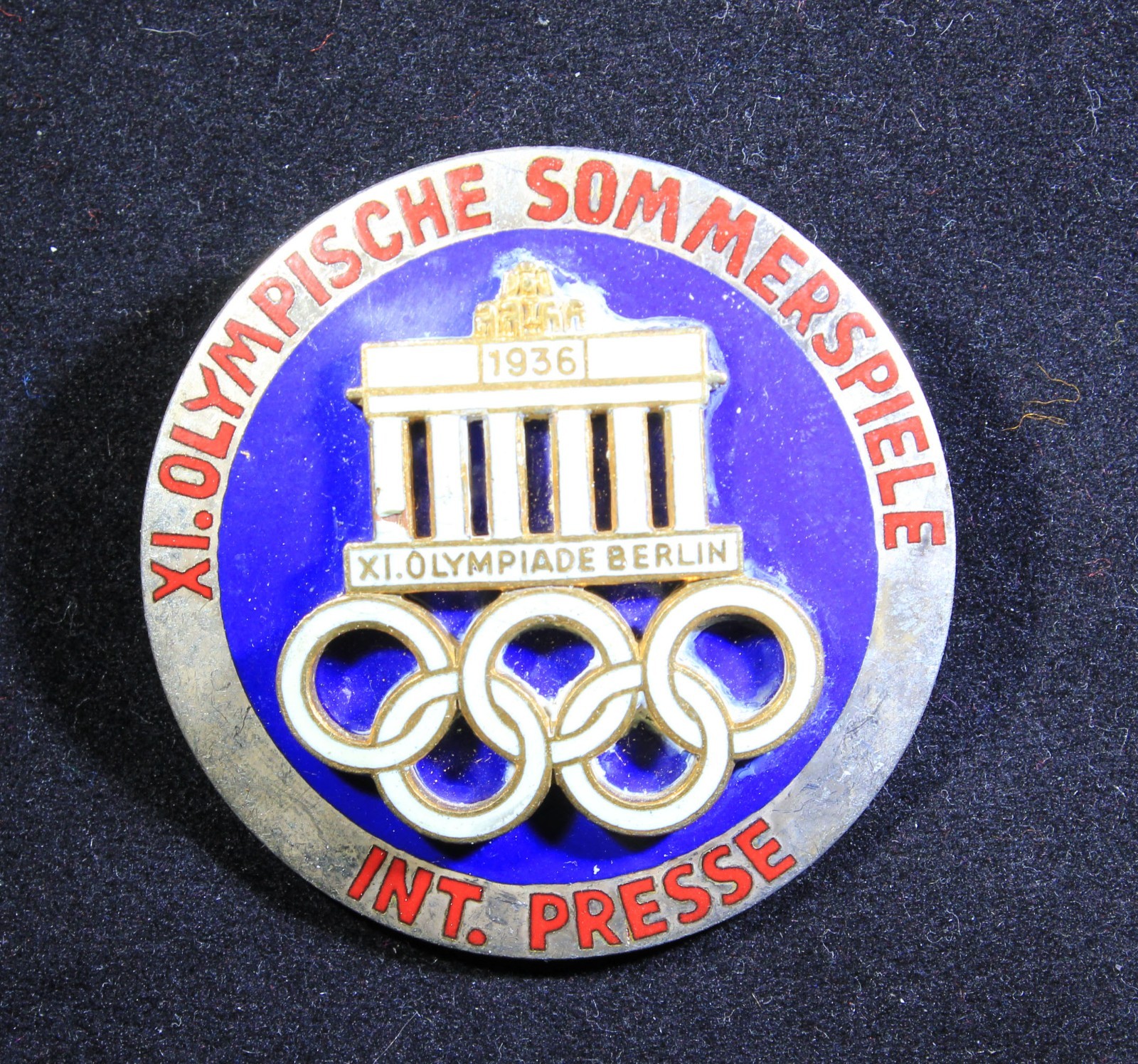 German 1936 Summer Olympics International Press Badge – Rob. Neff Berlin W57 German 1936 Summer Olympics International Press Badge – Rob. Neff Berlin W57