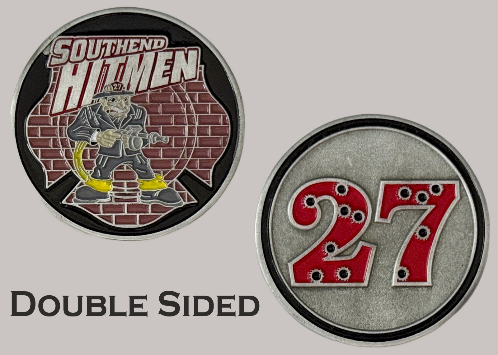 Southend Hitmen Station 27 Fire Department Challenge Coin J#24 Southend Hitmen Station 27 Fire Department Challenge Coin J#24