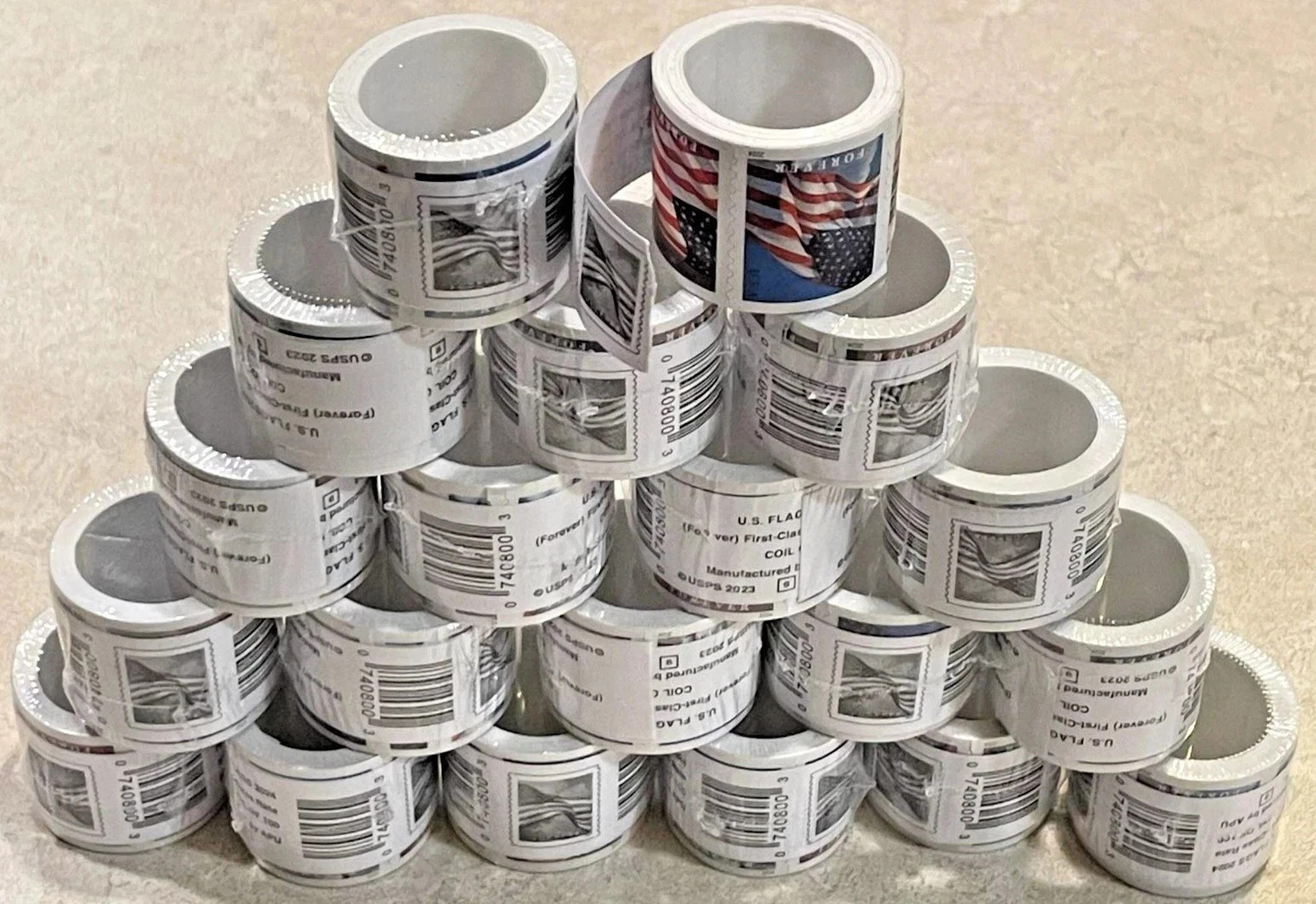 10 Roll Of 100 2024 U.S. Flag First Class US Postage Stamps Sealed Set 10 Roll Of 100 2024 U.S. Flag First Class US Postage Stamps Sealed Set
