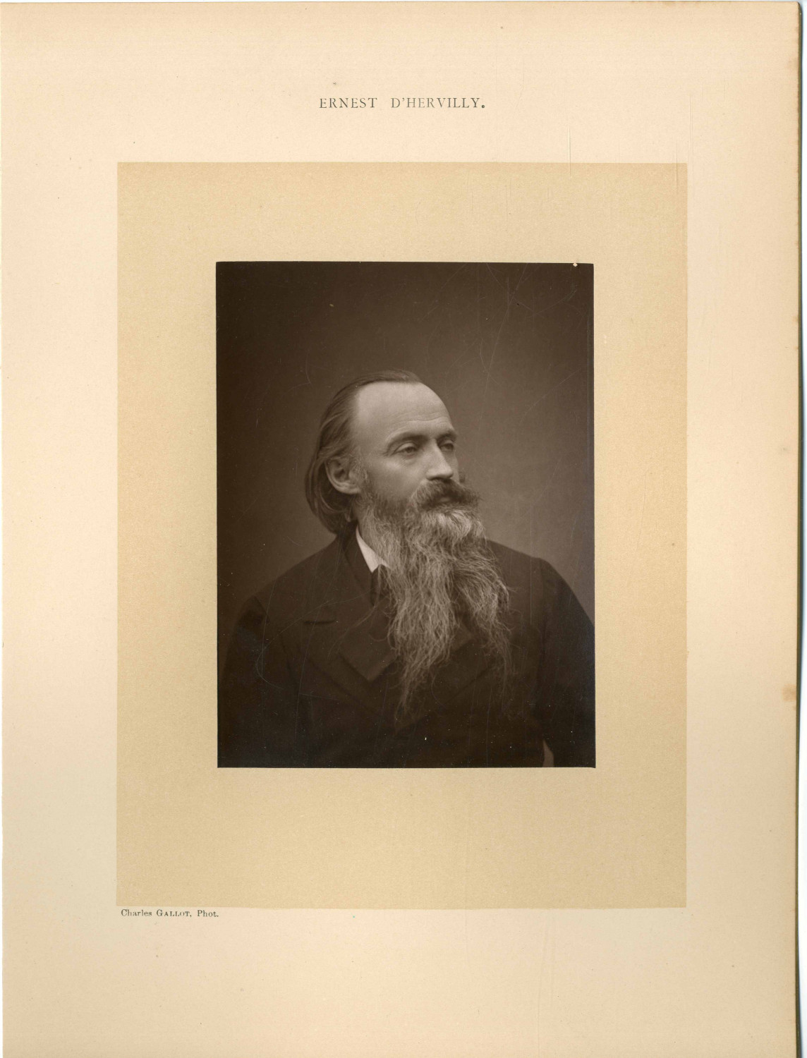Gallot Charles, Ernest d'Hervilly, writer Photoglyptie d'era,Pa