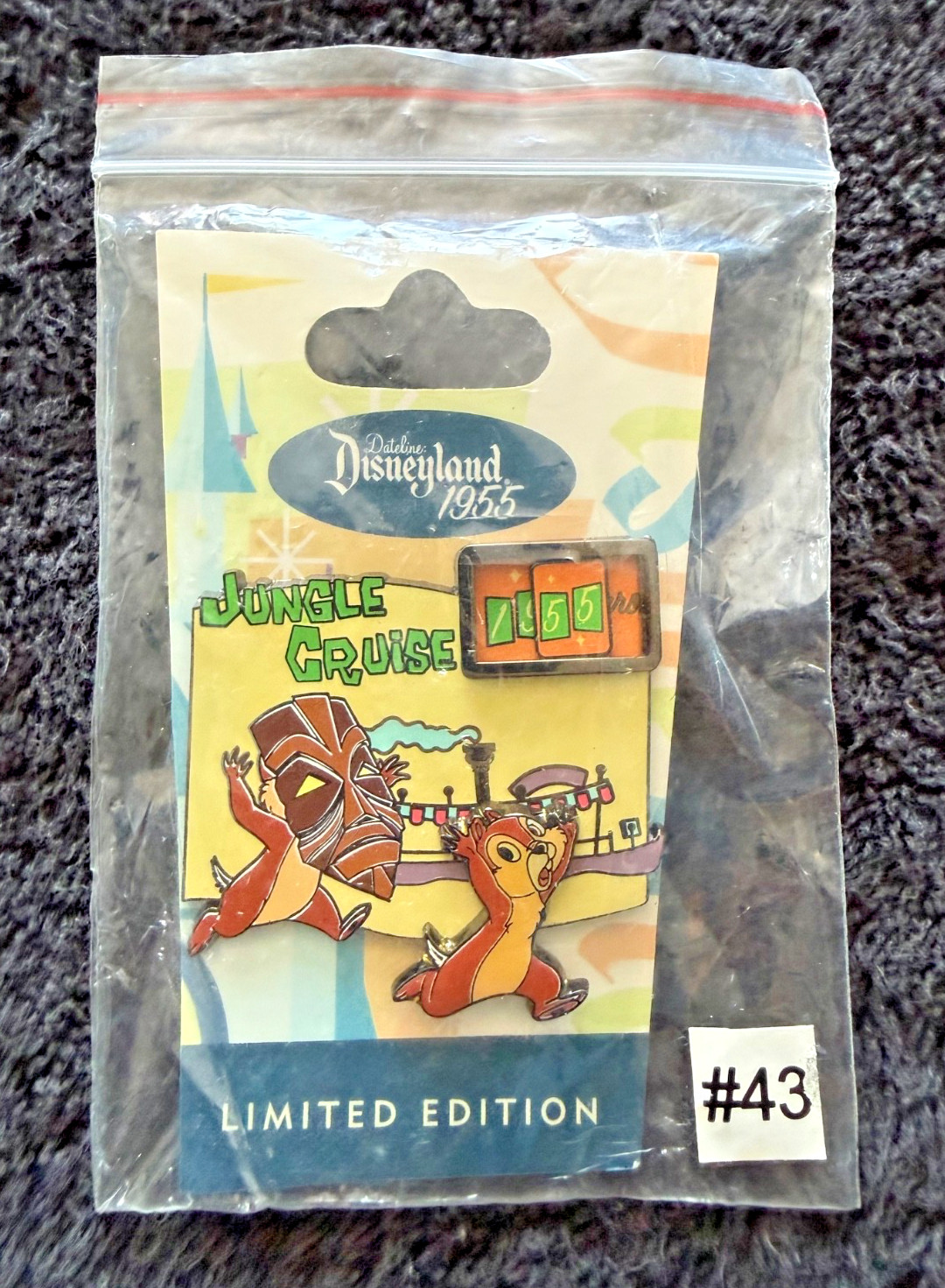 Disneyland DLR Dateline 1955 55 Years Jungle Cruise Chip Dale LE 755 Pin NIB Disneyland DLR Dateline 1955 55 Years Jungle Cruise Chip Dale LE 755 Pin NIB