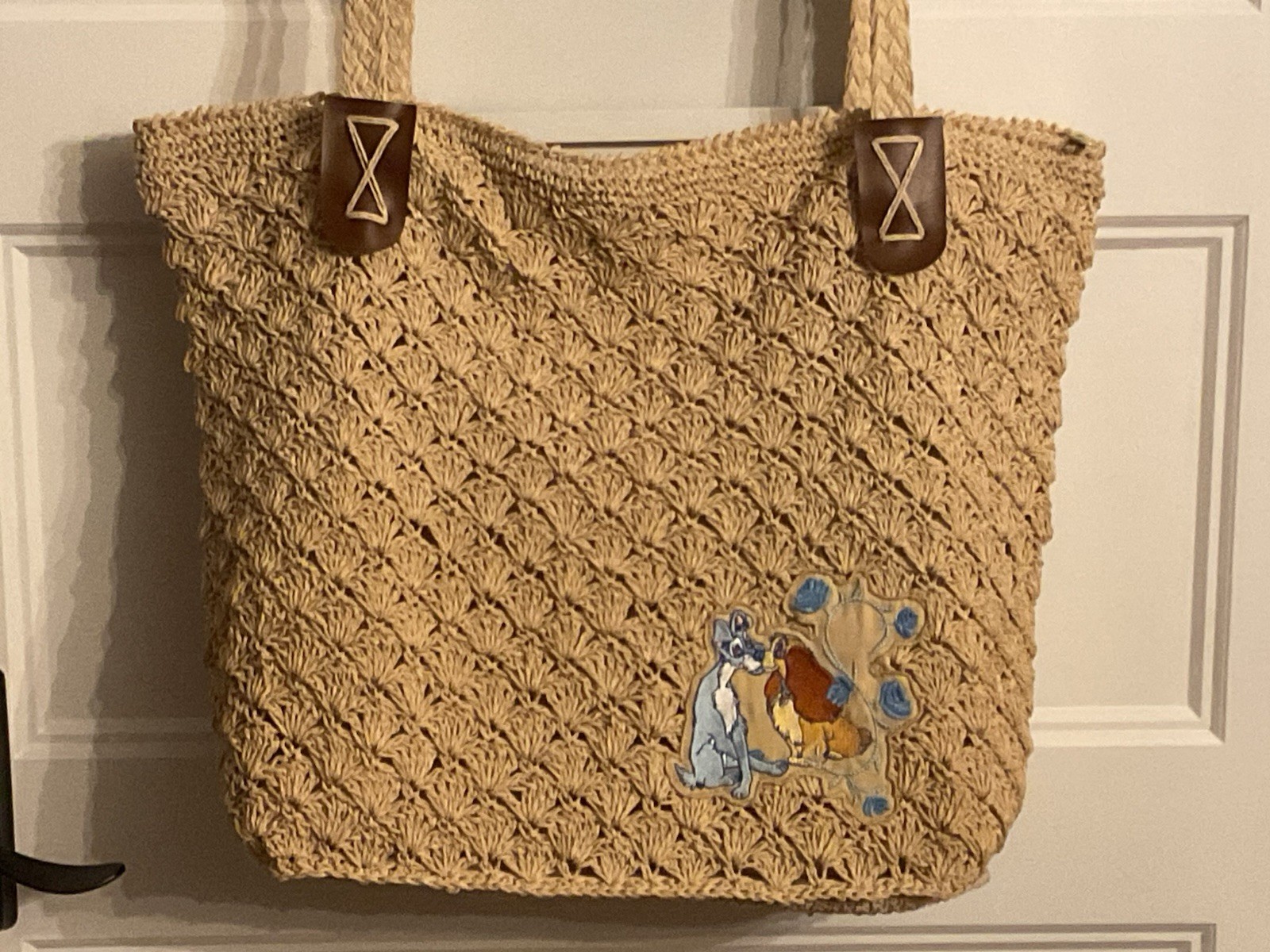 Vintage Disney Store Lady And The Tramp Bag embroidered woven
