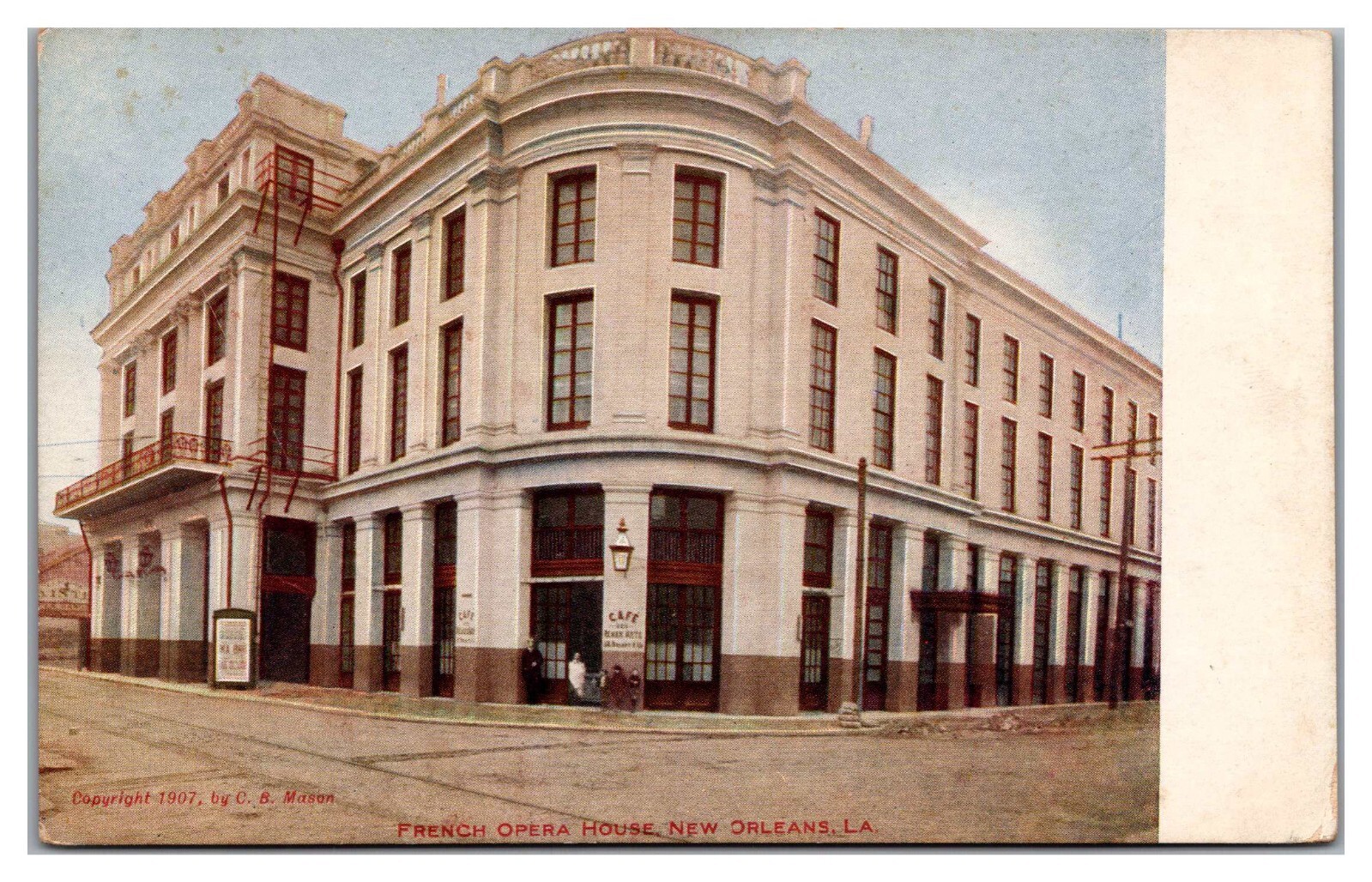 New Orleans Louisiana 1907 French Opera House Cafe LA Fire Antique Postcard G1 New Orleans Louisiana 1907 French Opera House Cafe LA Fire Antique Postcard G1