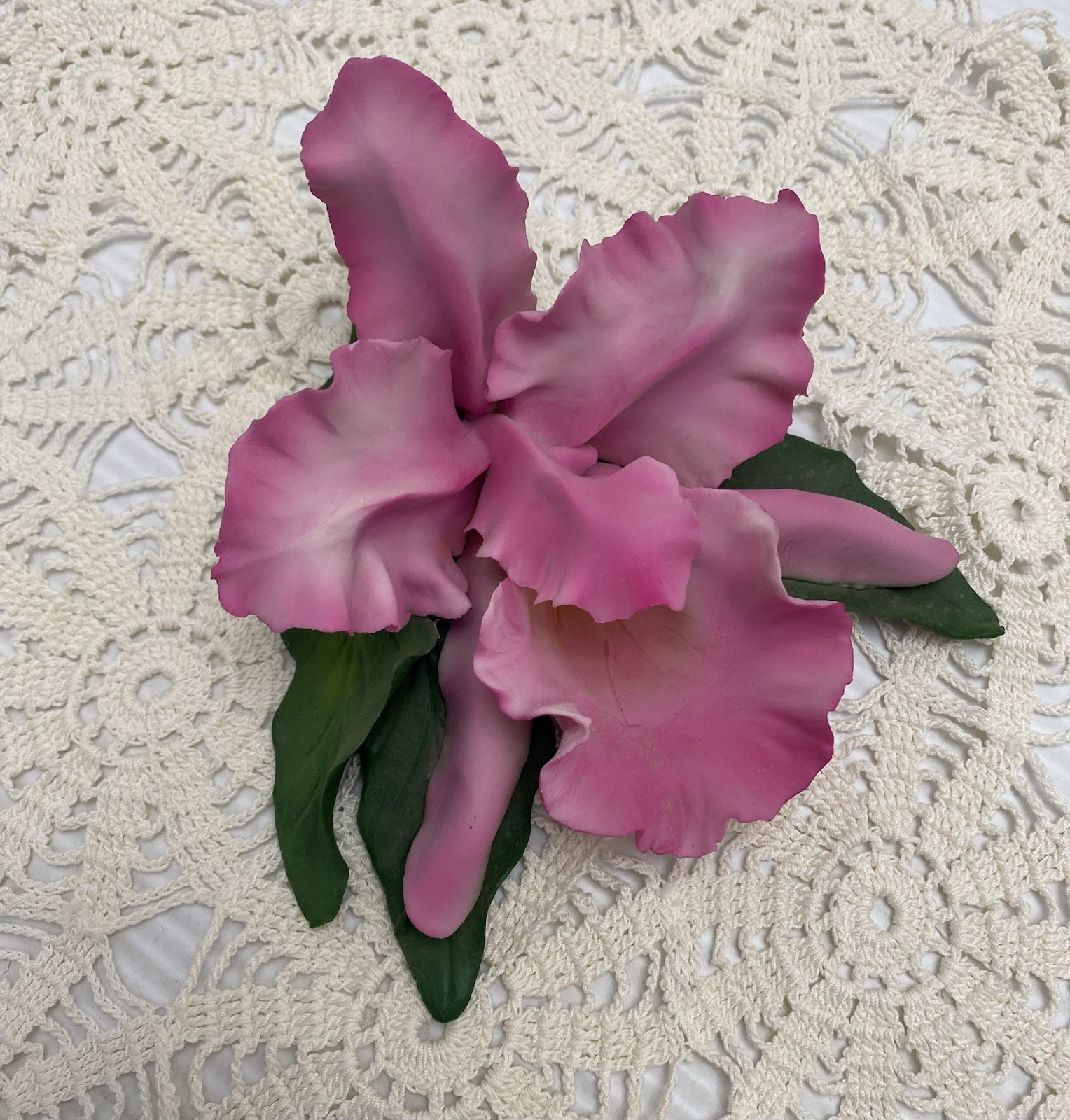 Vintage Fabar Capodimonte Porcelain Pink 7 Vintage Fabar Capodimonte Porcelain Pink 7