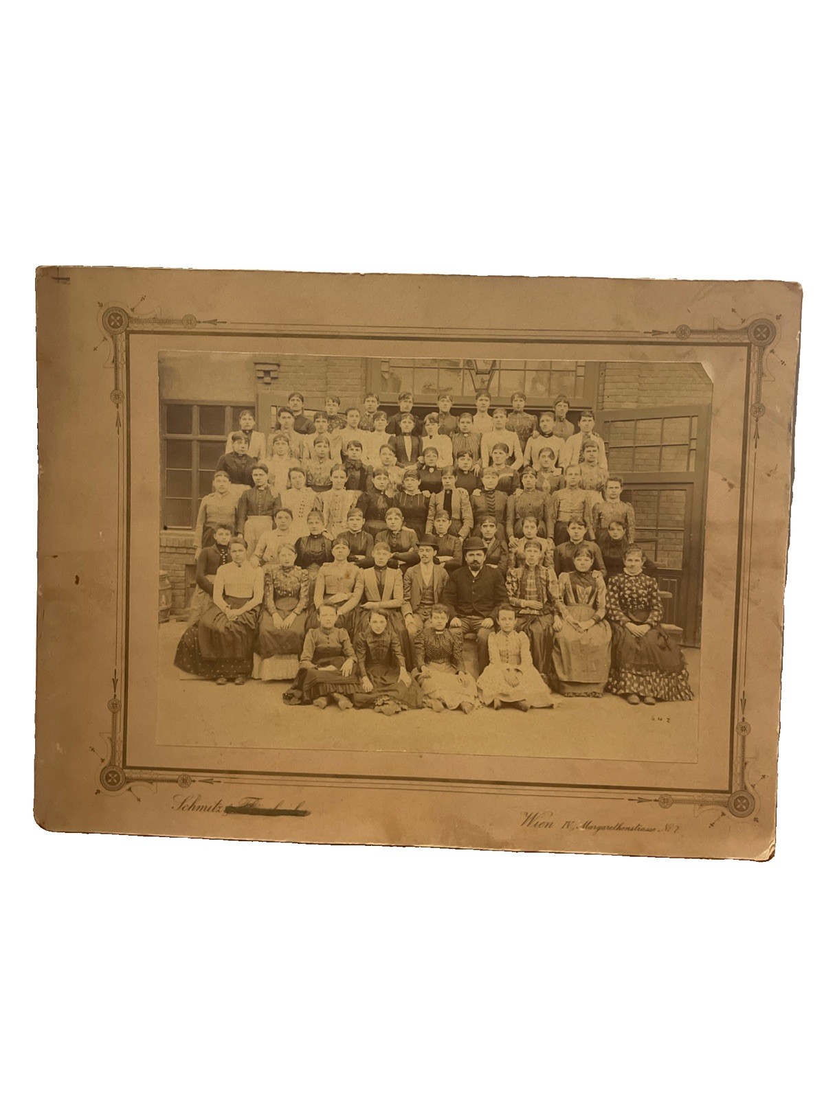Antique 1890s Vienna Austria Large Group Photograph Victorian Women Wien Antique 1890s Vienna Austria Large Group Photograph Victorian Women Wien