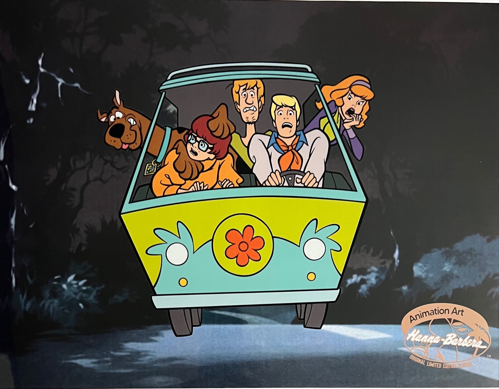 SCOOBY DOO Mystery Machine Sericel Cartoon Animation Art Cel Hanna Barbera 11x14 SCOOBY DOO Mystery Machine Sericel Cartoon Animation Art Cel Hanna Barbera 11x14