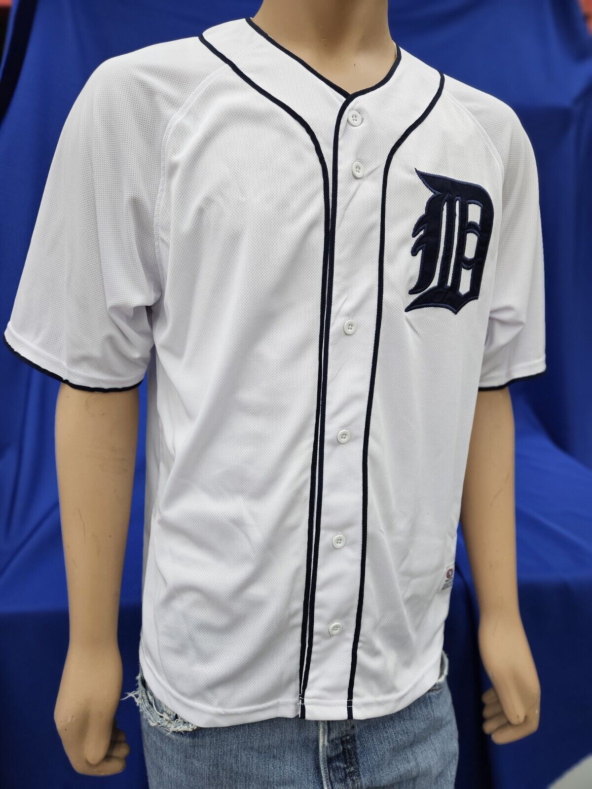DETROIT TIGERS WHITE BUTTON-DOWN Shirt COOPERSTOWN COLLECTION JERSEY Mens XL