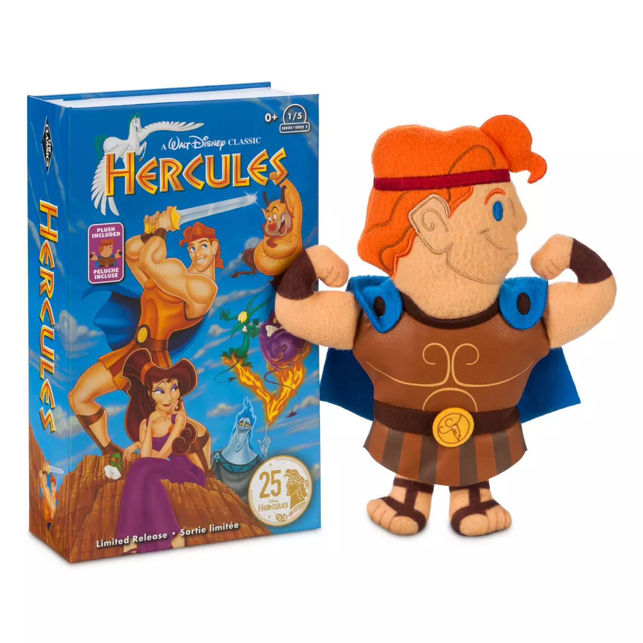 The Disney Store Hercules VHS Plush Small Toy – Series 3 1/5 Limited Release New