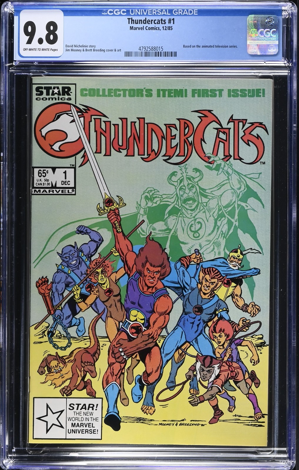Marvel Thundercats #1 - CGC 9.8 - OW/WP - NM/MT - 1st Appearance - 1985 Marvel Thundercats #1 - CGC 9.8 - OW/WP - NM/MT - 1st Appearance - 1985