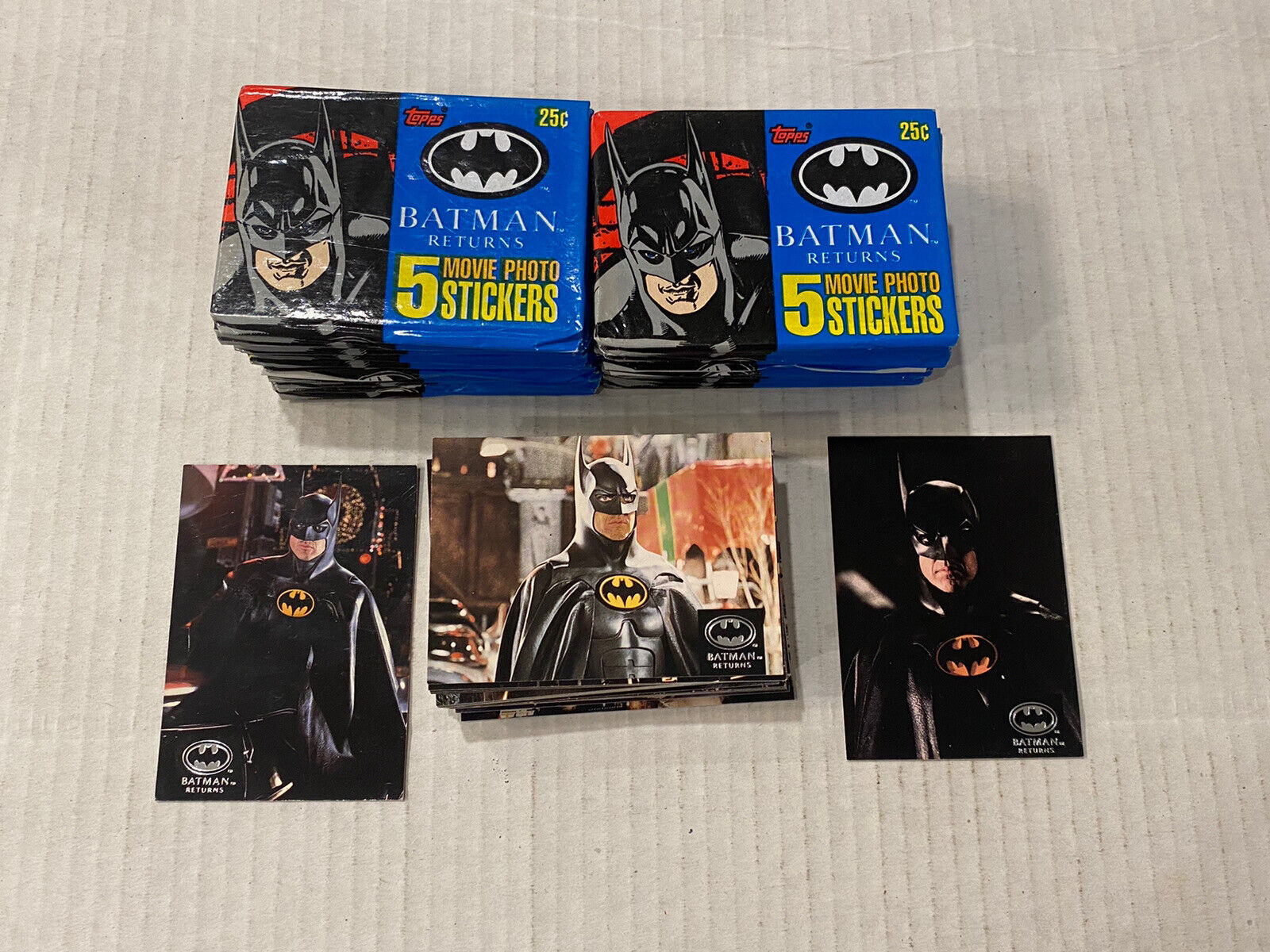 Topps/Topps Stadium Club Batman Returns Lot: 36 Sealed Movie Photo Sticker Packs