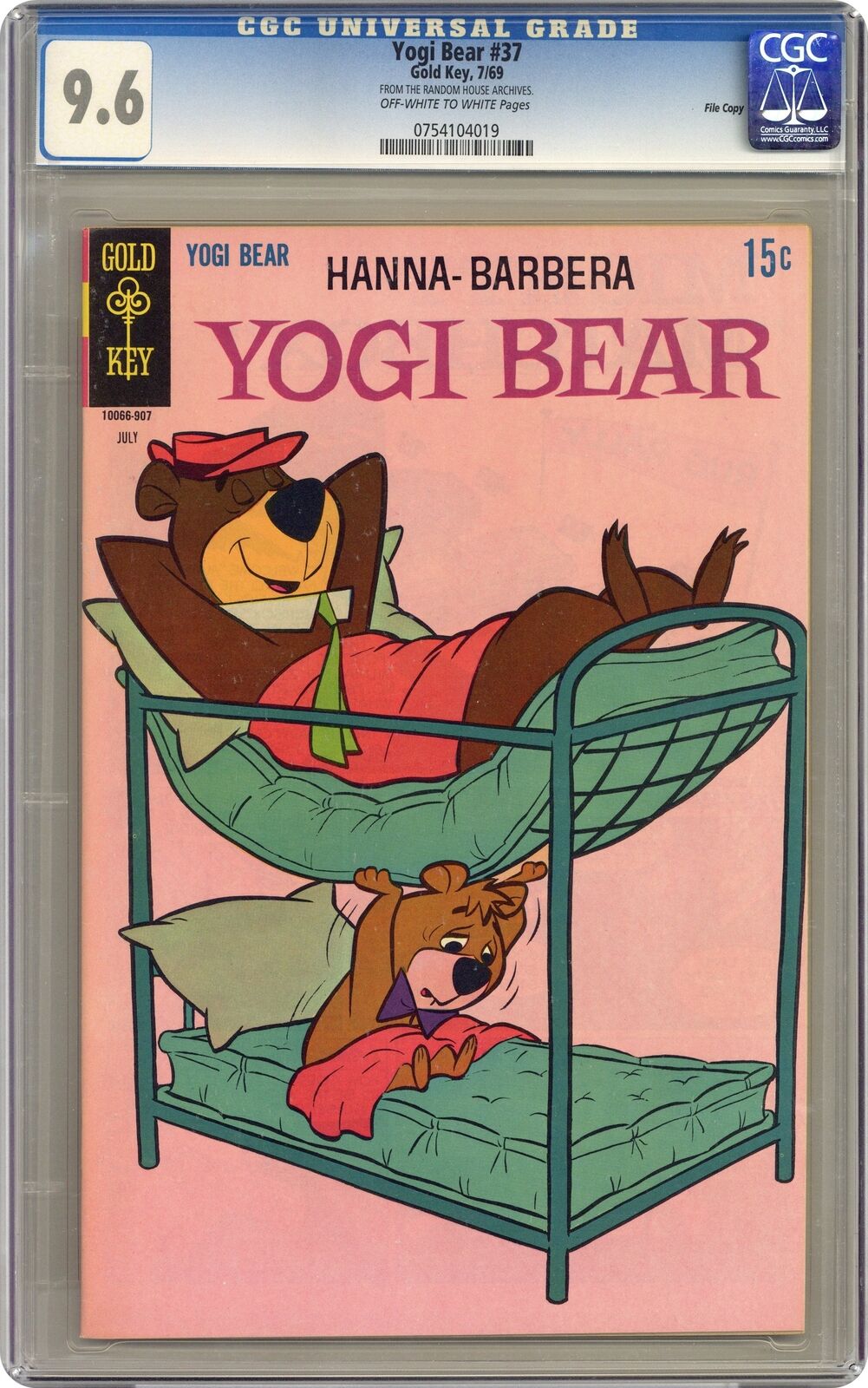 Yogi Bear #37 CGC 9.6 1969 0754104019