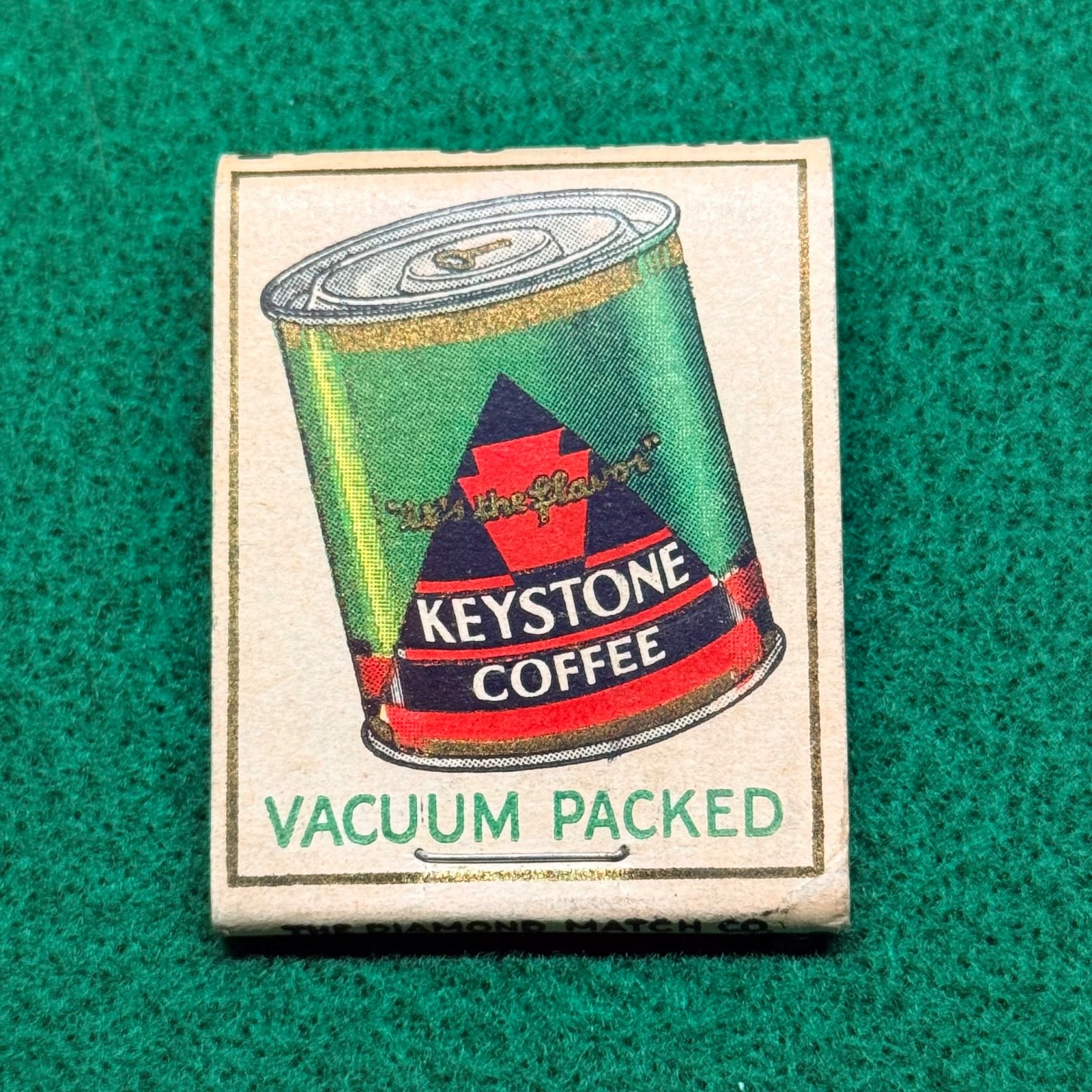 Vintage KEYSTONE COFFEE Can MATCHBOOK Vintage KEYSTONE COFFEE Can MATCHBOOK