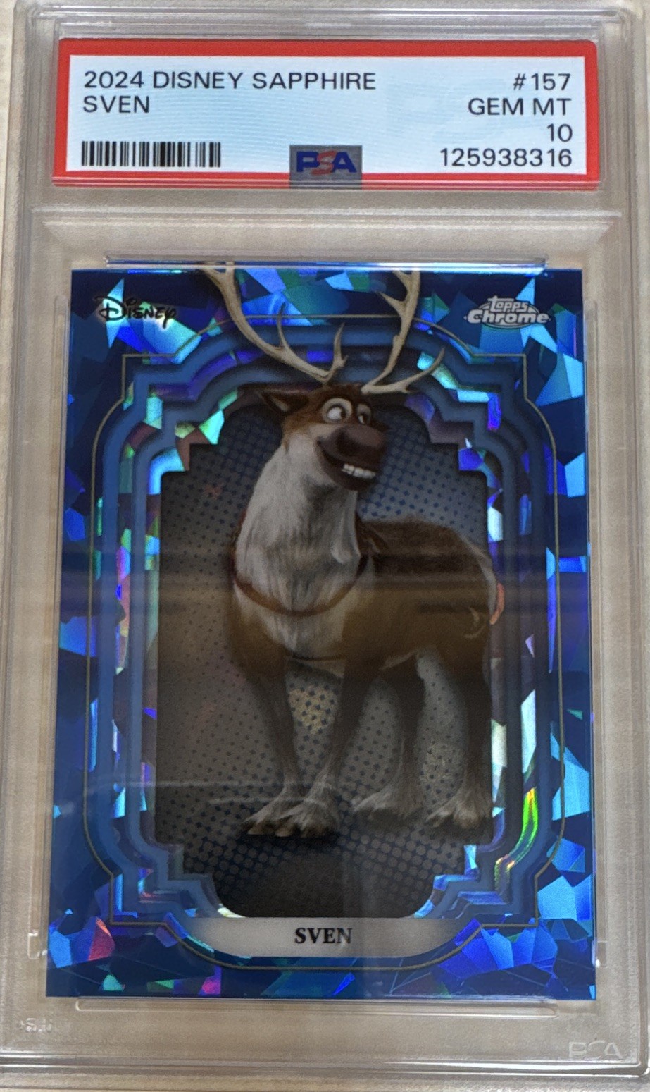 2024 Topps Chrome Disney Sapphire Sven #157 Frozen PSA 10 2024 Topps Chrome Disney Sapphire Sven #157 Frozen PSA 10