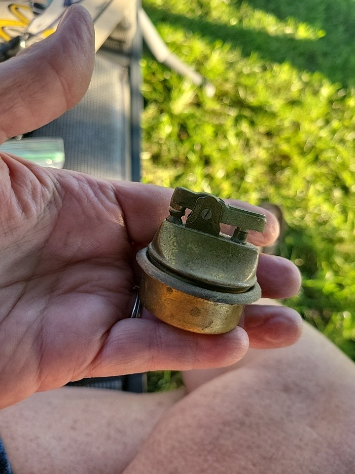 Vintage Brass Tabletop Cigarette Lighter ~ Japan Vintage Brass Tabletop Cigarette Lighter ~ Japan