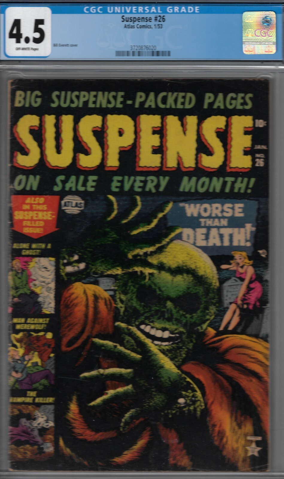 SUSPENSE CGC 4.5- #26- 1953 ATLAS HORROR TITLE-BILL EVERETT CVR ART SUSPENSE CGC 4.5- #26- 1953 ATLAS HORROR TITLE-BILL EVERETT CVR ART