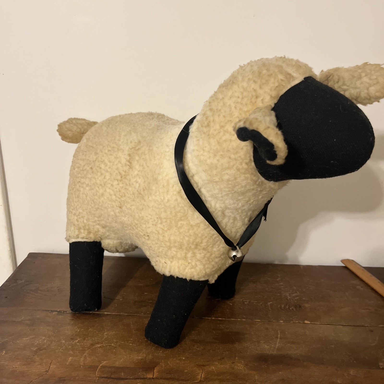 Vintage Plush Sheep Lamb Figurine Cream Sherpa Black Face, cottage farmhouse 17” Vintage Plush Sheep Lamb Figurine Cream Sherpa Black Face, cottage farmhouse 17”