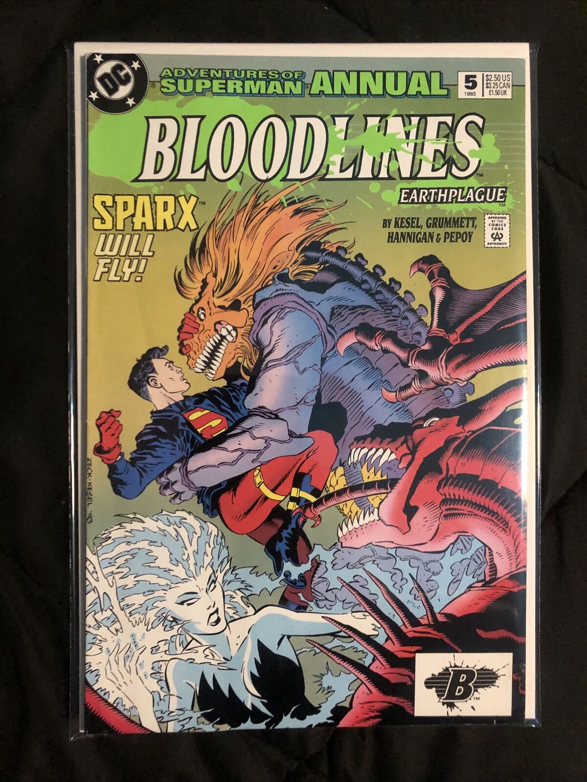 1993 Bloodlines Adventure Of Superman Annual #5 Comic Book DC Comics