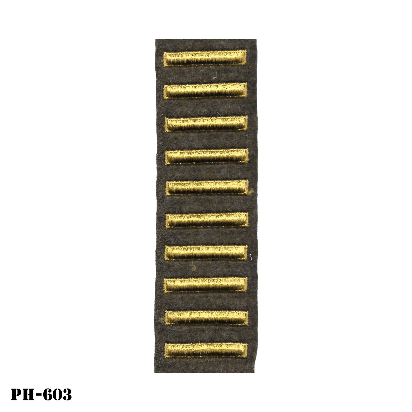 Overseas Service Bars (10) WWII Patch ~ 1945 Original ~ US Army ~ NOS ~ NEW