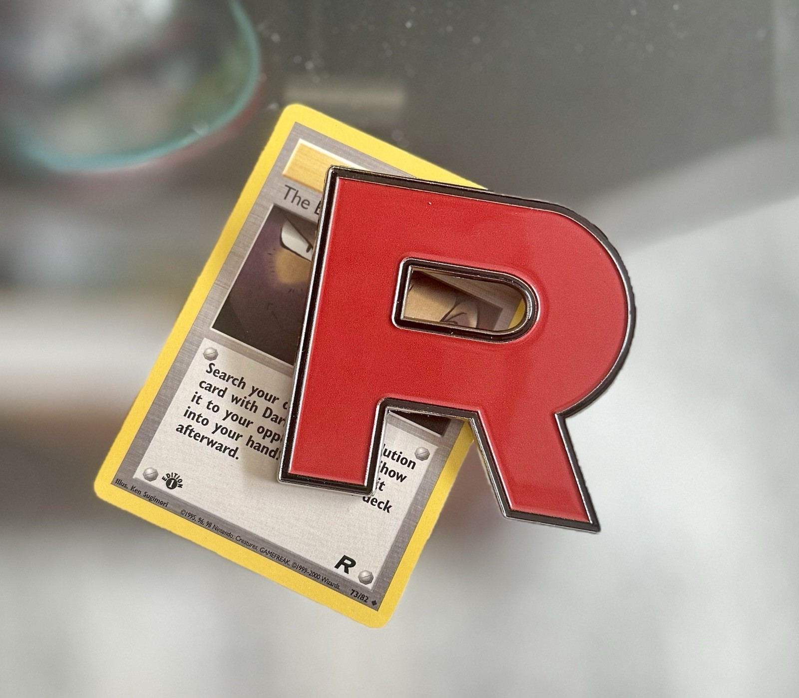 Pokemon Team Rocket’s Bagde 2.5 Inch Metal Pin Destined Rivals Pokemon Team Rocket’s Bagde 2.5 Inch Metal Pin Destined Rivals
