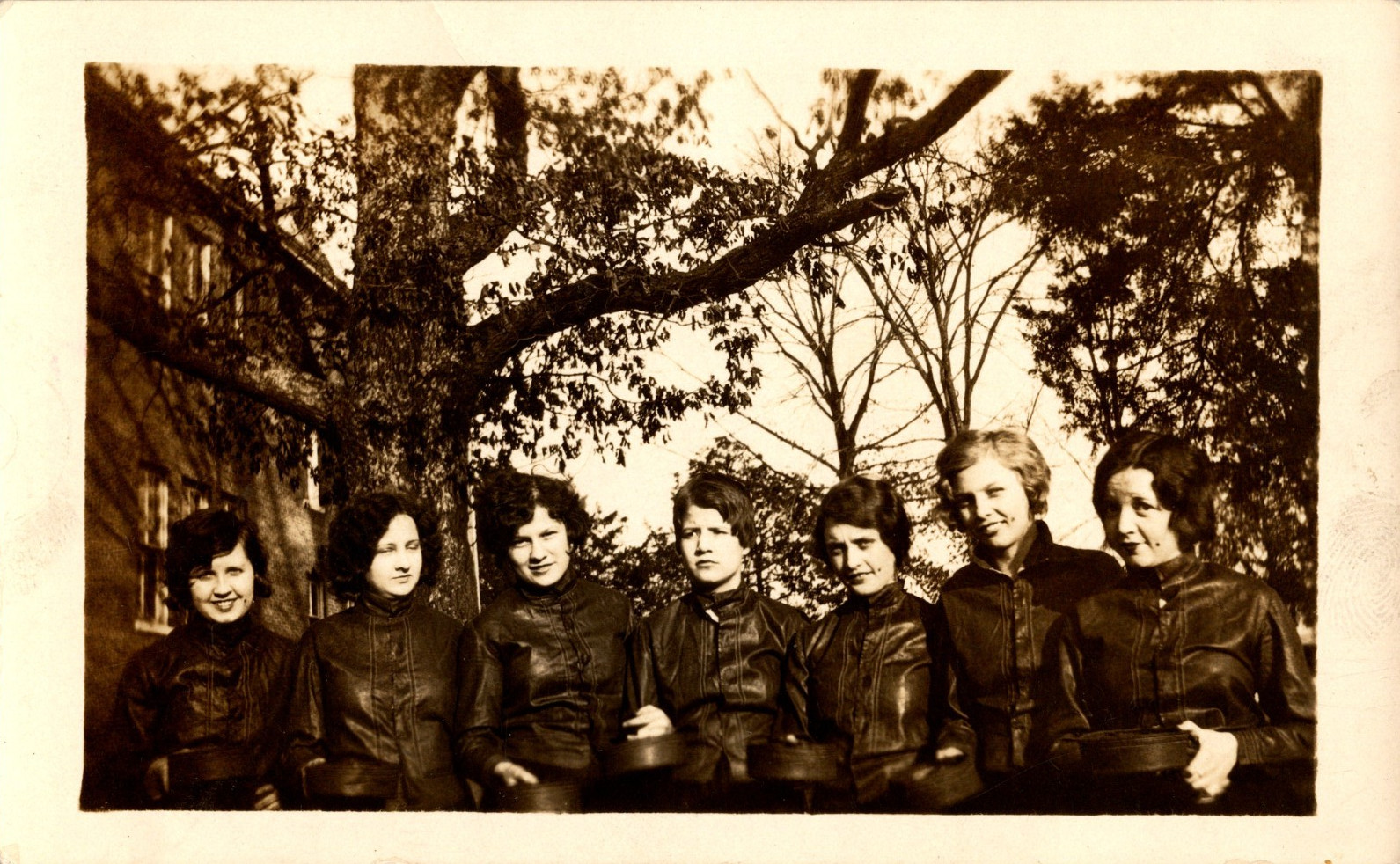 c1940s Monkey Chorus Lawrenceburg TN 7 Named Women Broyles Studio Photo