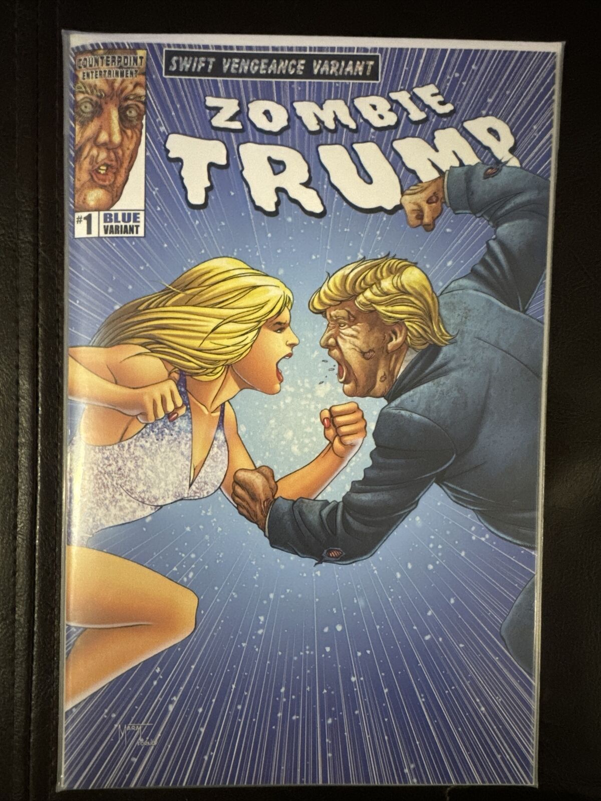 Zombie Trump. Swift Vengeance Variant. Blue Cover
