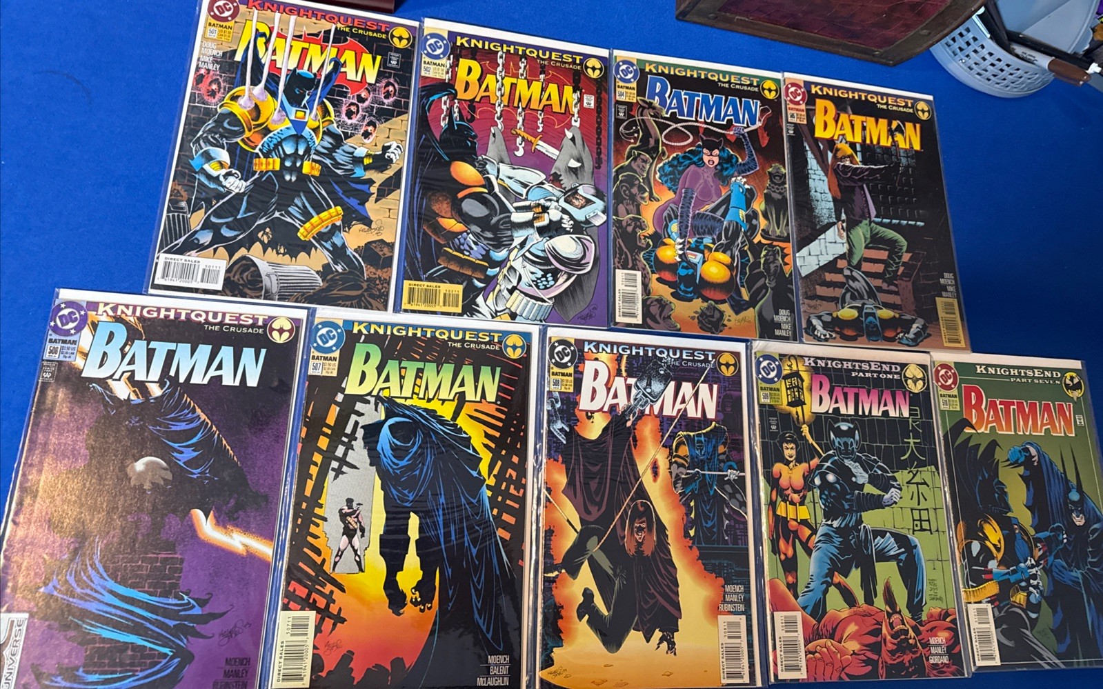 Batman 9 Issue Lot #501-510 Full Run (1993 DC) Knightquest, Knight’s End VF/NM Batman 9 Issue Lot #501-510 Full Run (1993 DC) Knightquest, Knight’s End VF/NM
