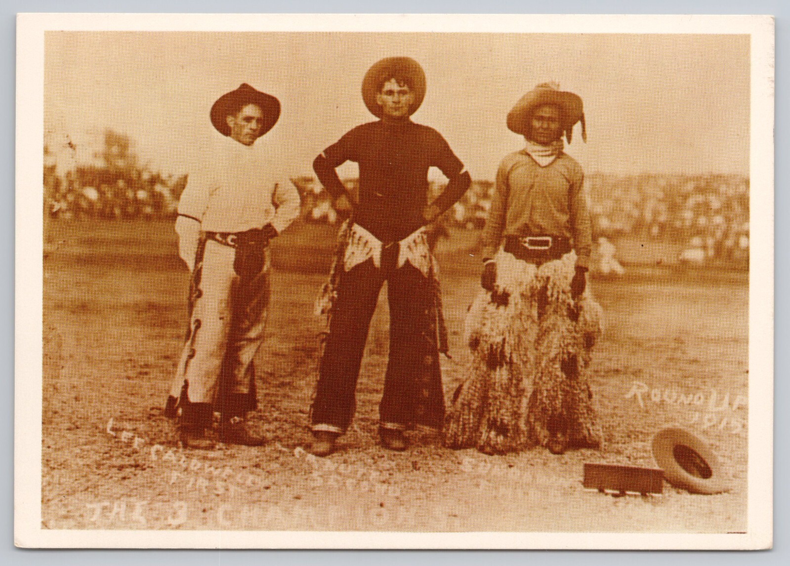 The 3 Champions Great Bronc Riders of Early 1900's Rodeo Sport UNP 1980 Repro The 3 Champions Great Bronc Riders of Early 1900's Rodeo Sport UNP 1980 Repro
