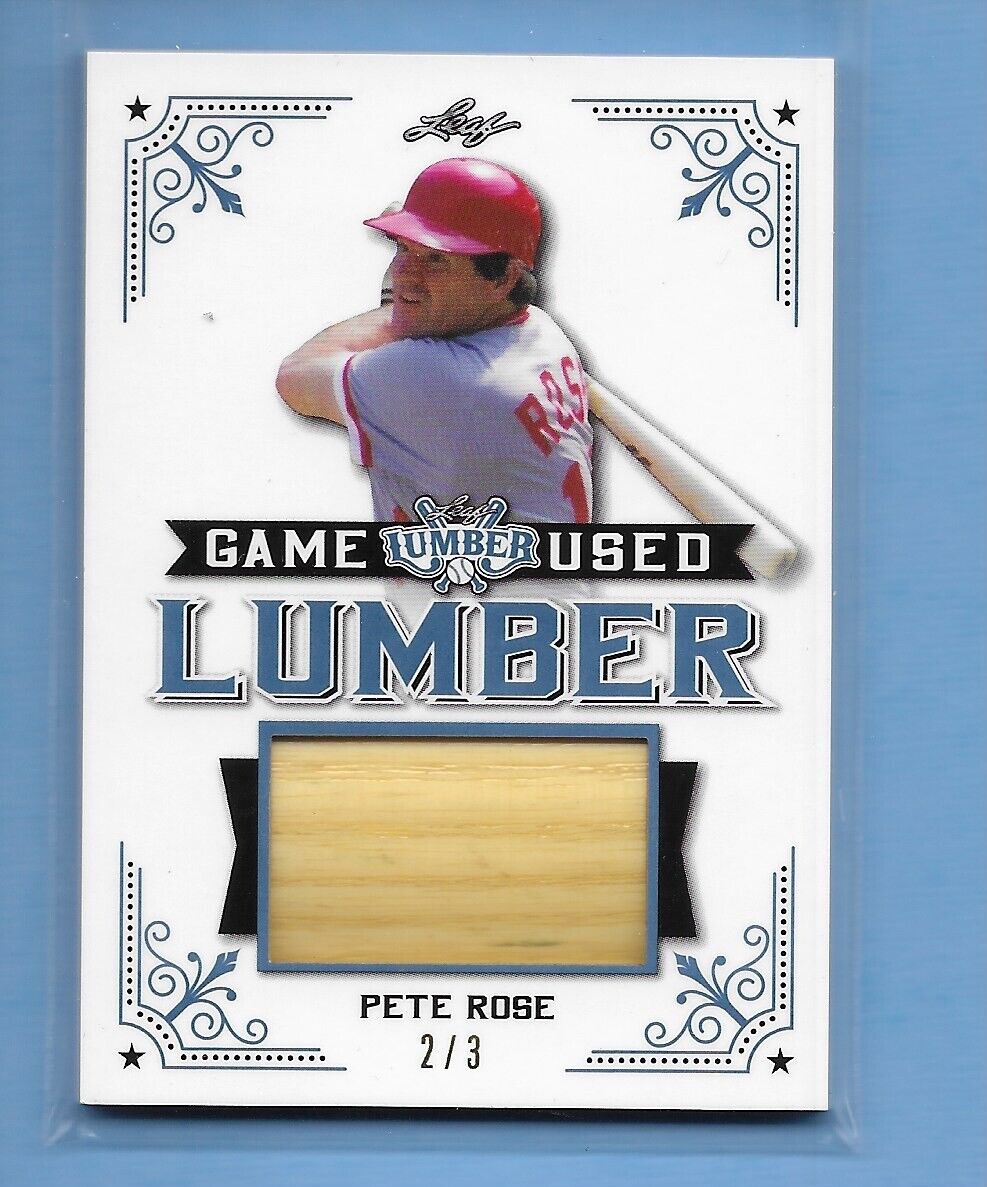 2021 Leaf Lumber Pete Rose Bat #GUL-77 2/3