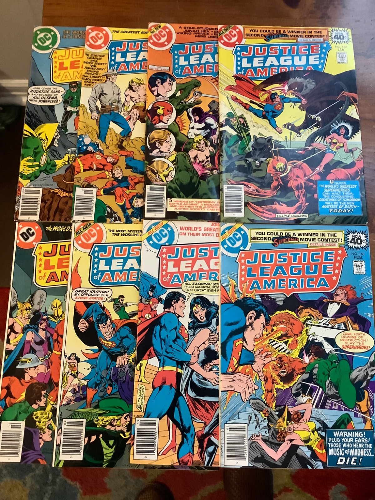 Justice League of America #158-165, 171 Lot 8 Books DC 1978 Bronze Age F/VF JSA Justice League of America #158-165, 171 Lot 8 Books DC 1978 Bronze Age F/VF JSA
