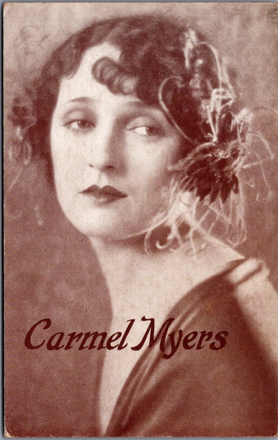 Carmel Myers Silent Film Star Real Photo Postcard Vintage RPPC Actress Portrait Carmel Myers Silent Film Star Real Photo Postcard Vintage RPPC Actress Portrait