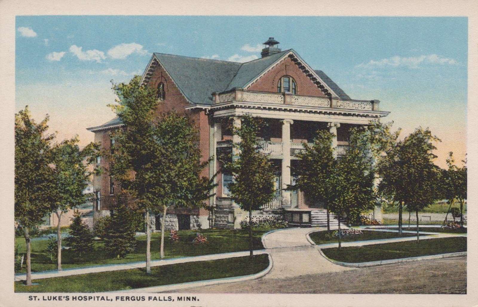 POSTCARD ST. LUKE'S HOSPITAL FERGUS FALLS MINNESOTA POSTCARD ST. LUKE'S HOSPITAL FERGUS FALLS MINNESOTA