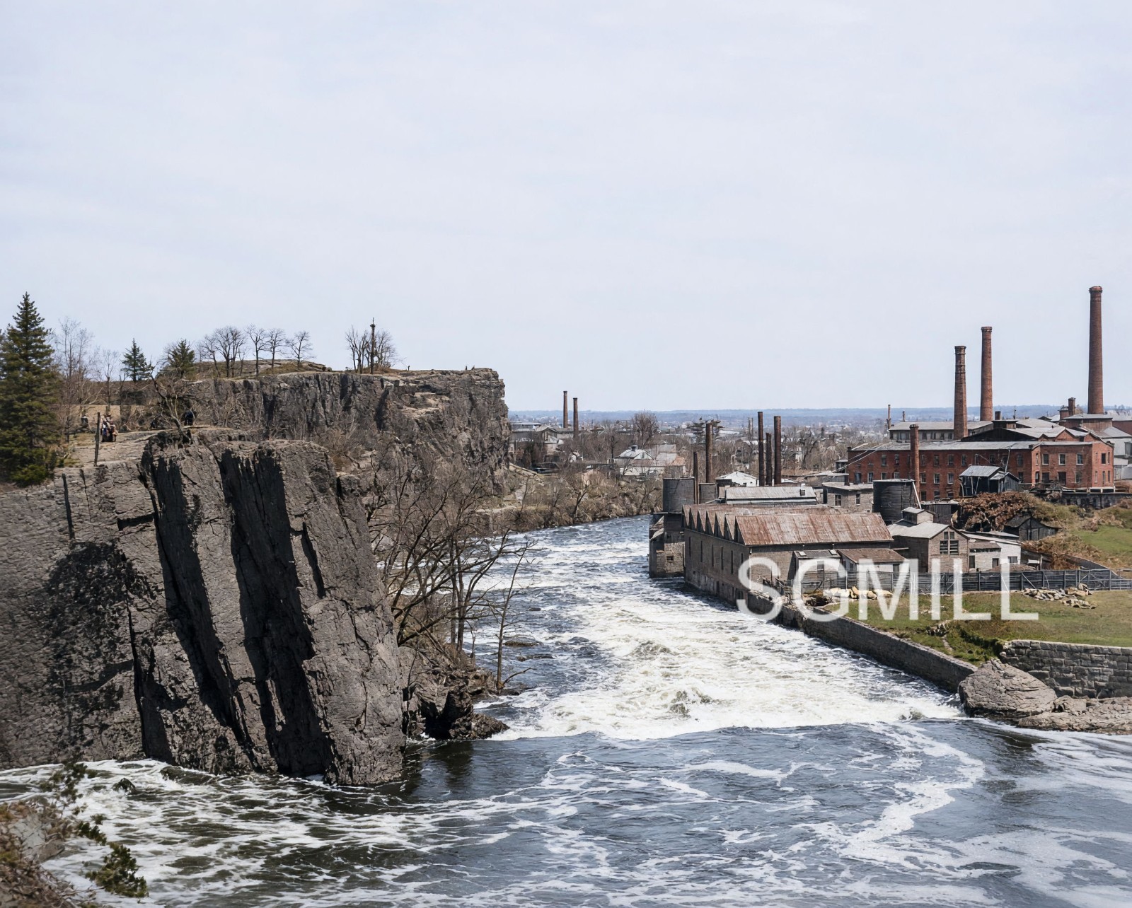 Antique Photo Paterson Great Falls NJ Passaic River Industrial Mills 1900s Antique Photo Paterson Great Falls NJ Passaic River Industrial Mills 1900s