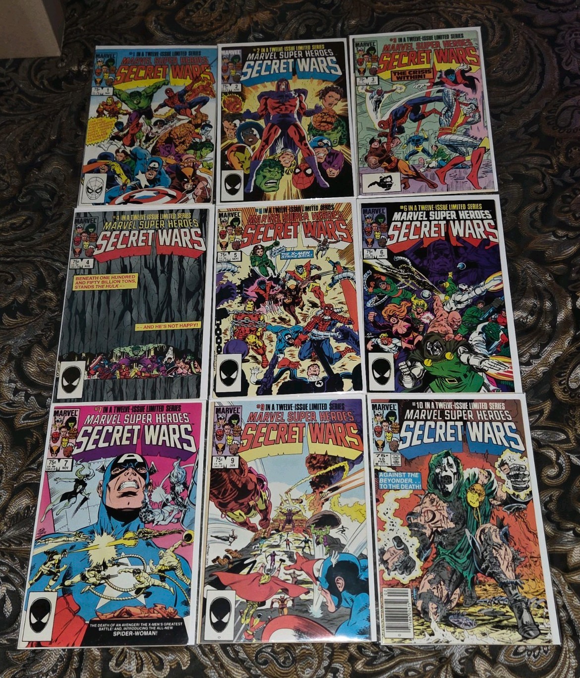Vintage 1984 Marvel Comics Super Heroes Secret Wars Issues Lot 1-7, 9, 10 Doom Vintage 1984 Marvel Comics Super Heroes Secret Wars Issues Lot 1-7, 9, 10 Doom