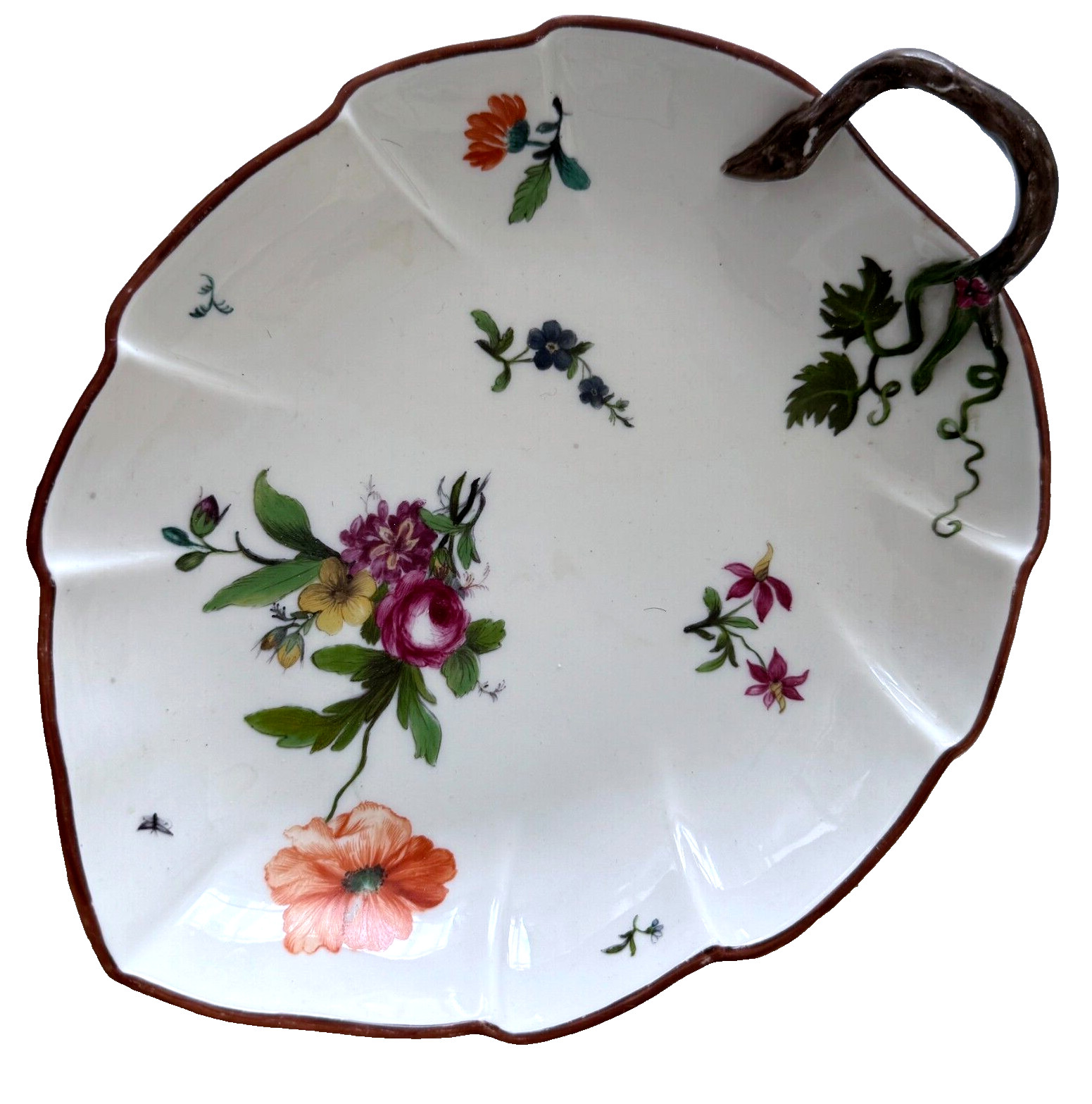 Antique KPM Berlin Floral Porcelain Dish Antique KPM Berlin Floral Porcelain Dish