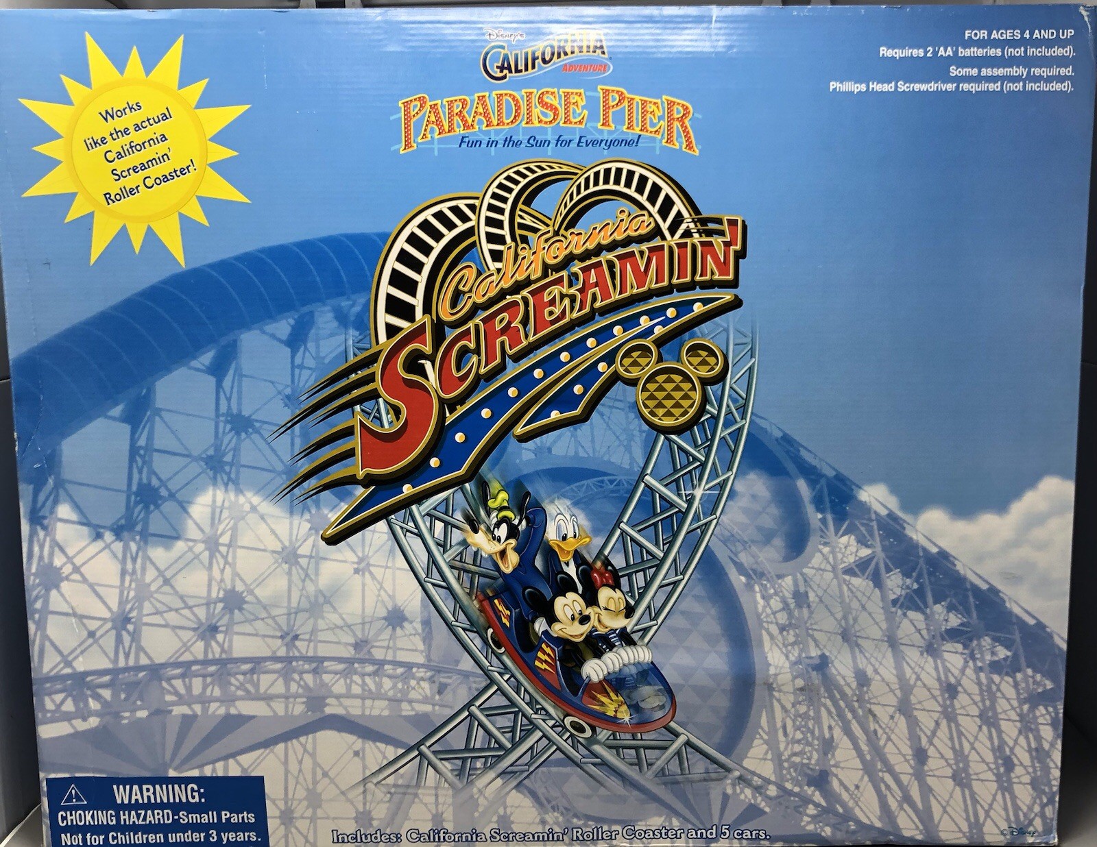 Disney's CALIFORNIA ADVENTURE Paradise Pier Screamin Roller Coaster MIB Disney's CALIFORNIA ADVENTURE Paradise Pier Screamin Roller Coaster MIB