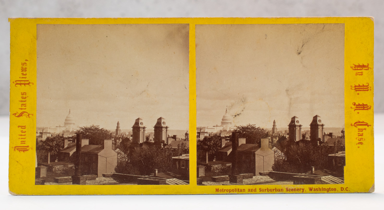 Stereo View Card - W.M.Chase Washington Capital